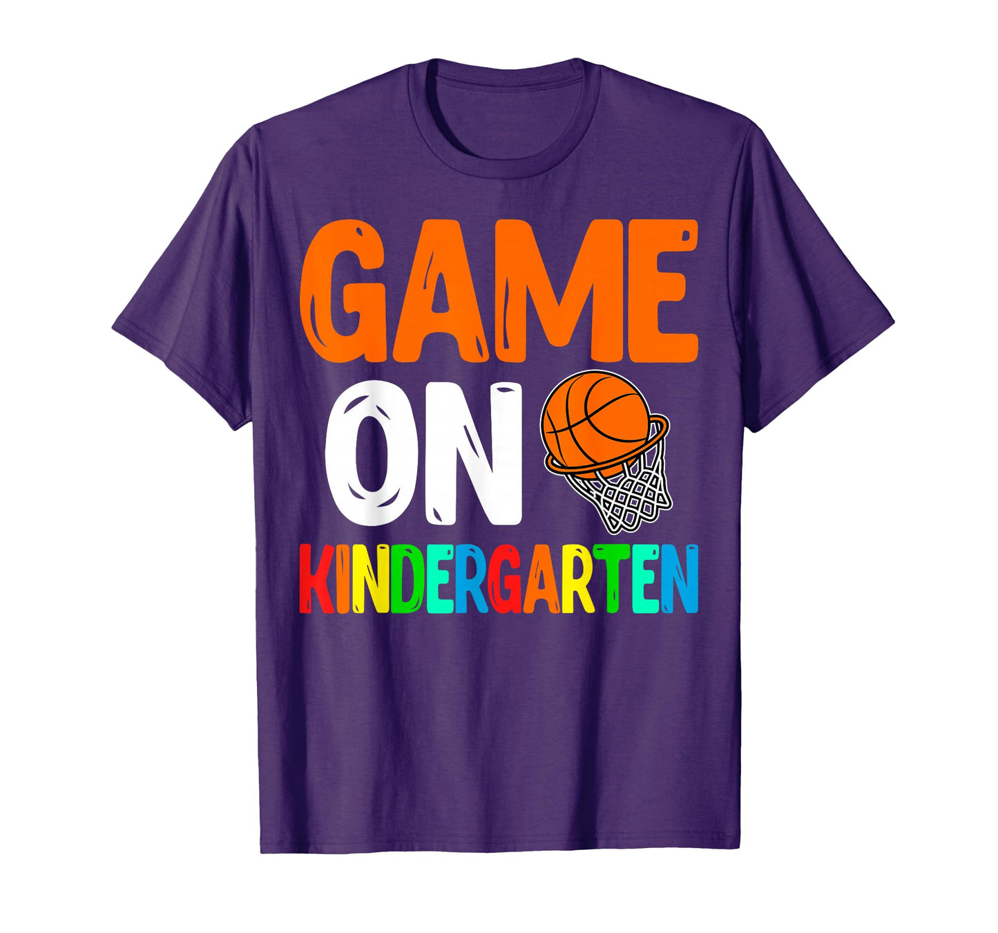 Game On Kindergarten Basketball 100th Day Of School T-Shirt