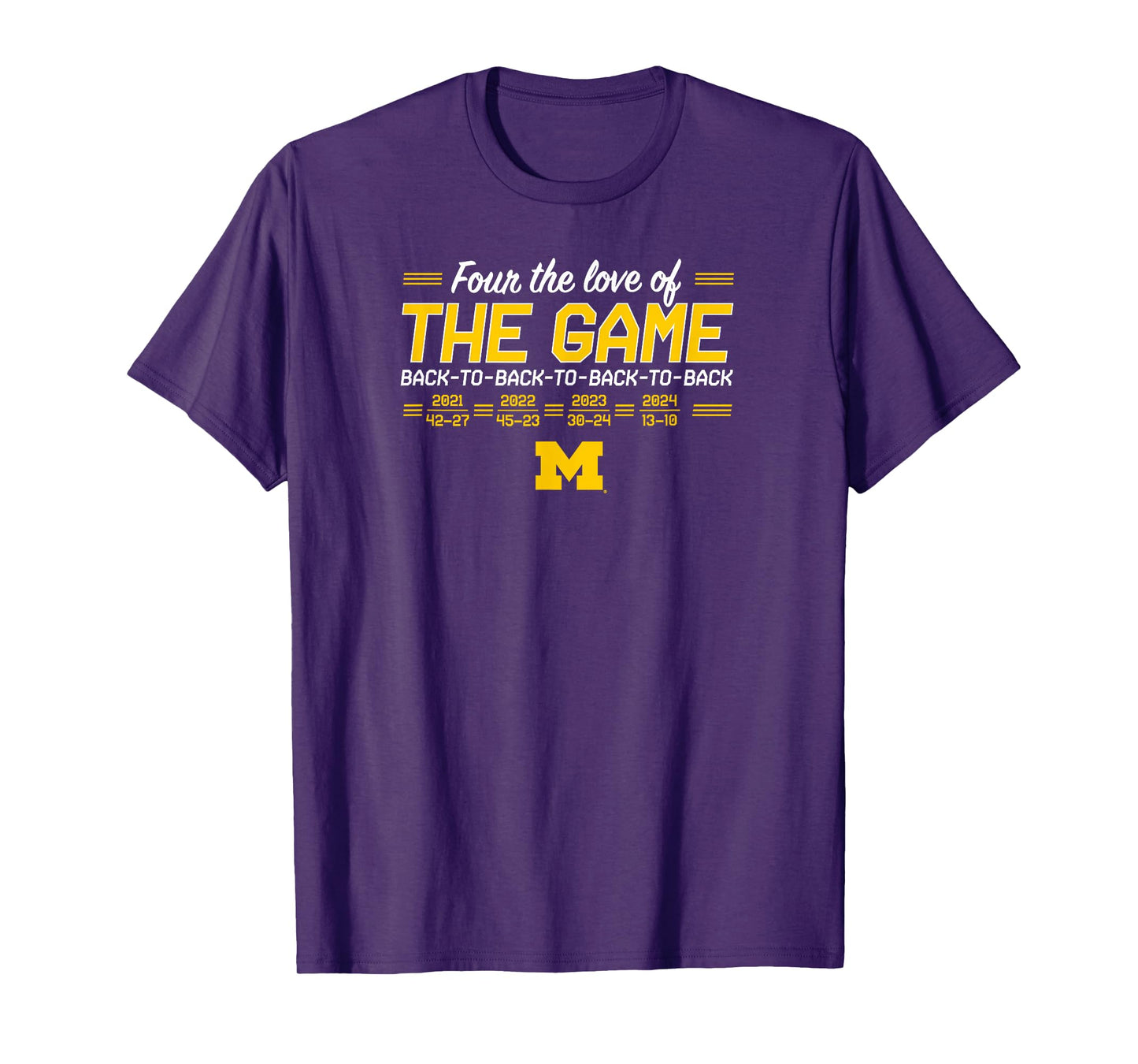 BreakingT Michigan Wolverines Football T-Shirt - Blue, Unisex-Adults & Kids, Short Sleeve, Regular Fit, Small