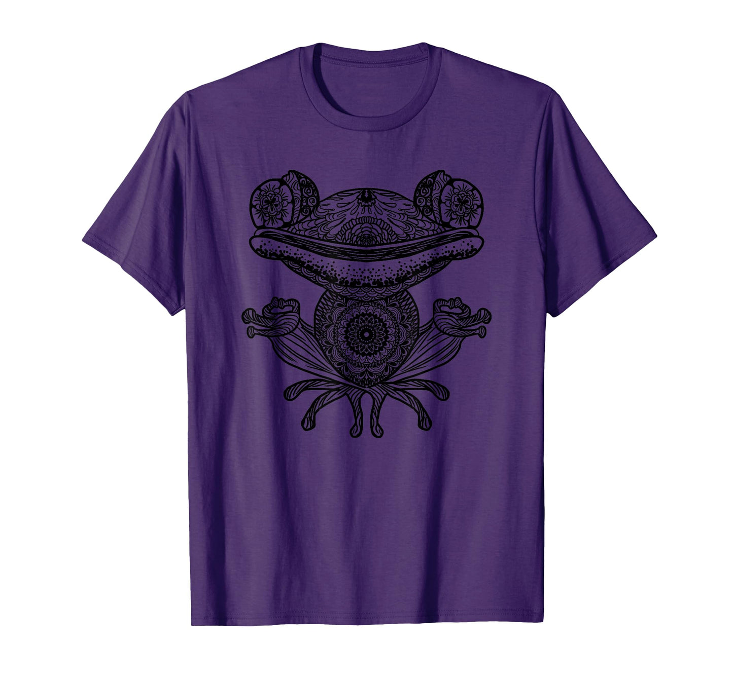 Mandala Frog Lotus Pose Funny Floral Pattern Yoga Lover Gift T-Shirt