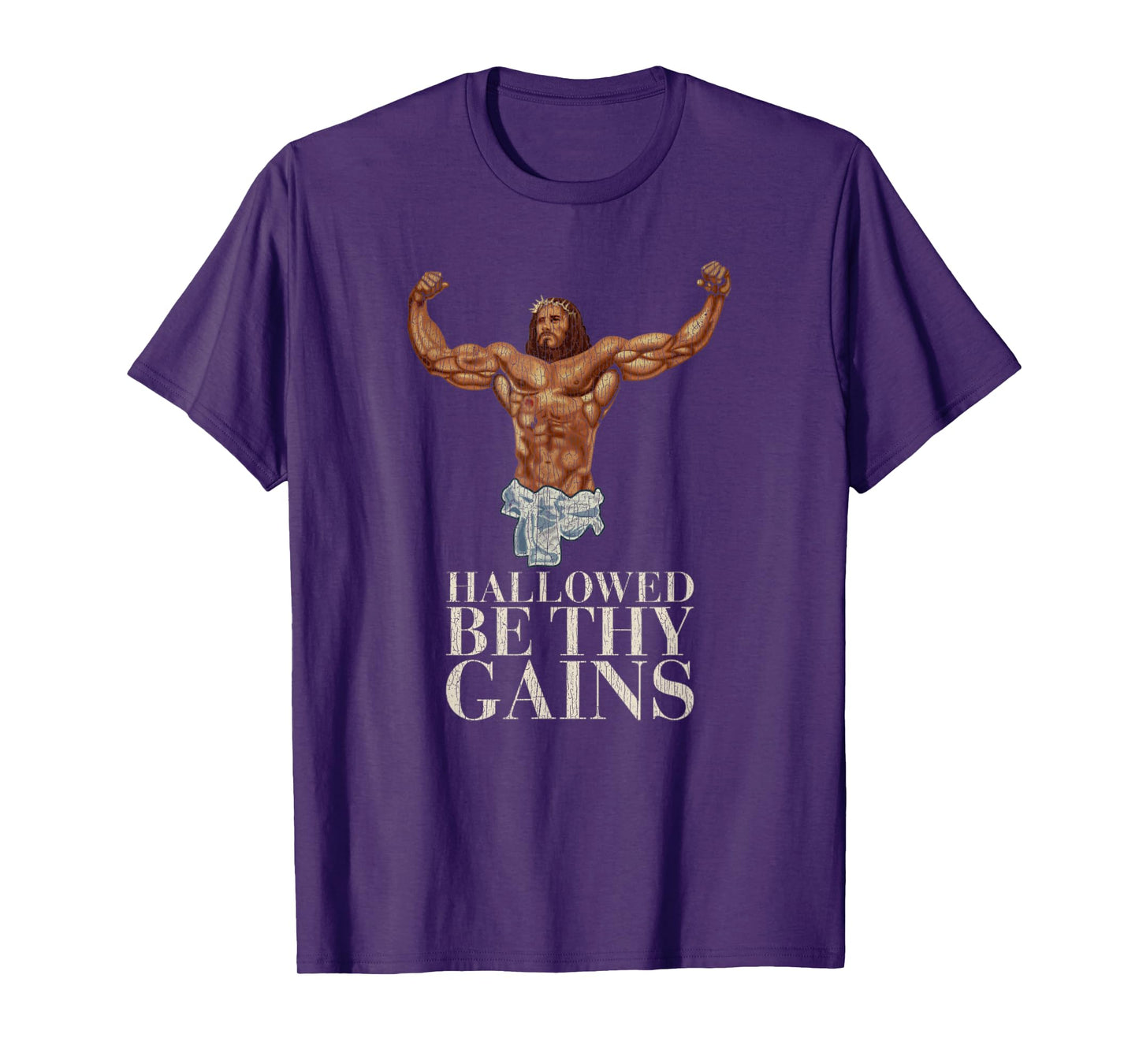 Vintage Hallowed Be Thy Gains Swole Jesus Is Your Homie T-Shirt