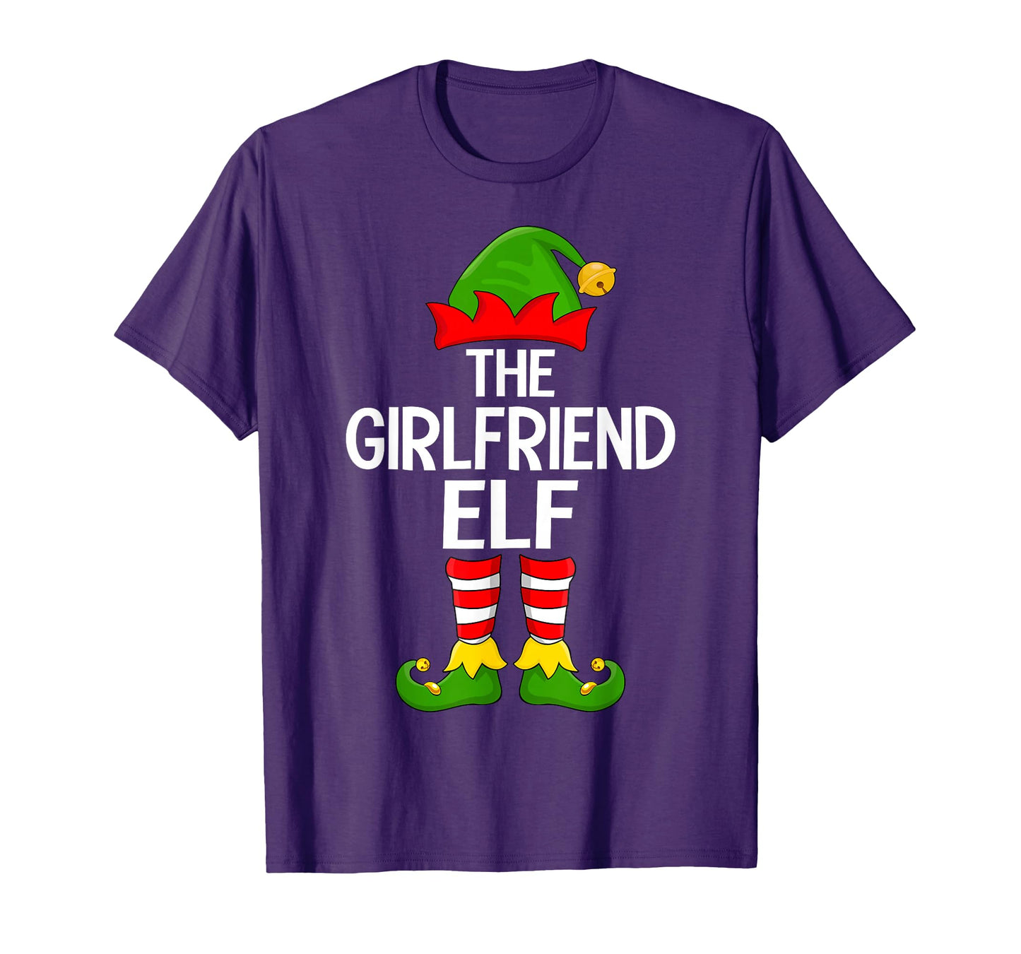 Girlfriend Elf Xmas Matching Family Elf Squad Christmas T-Shirt