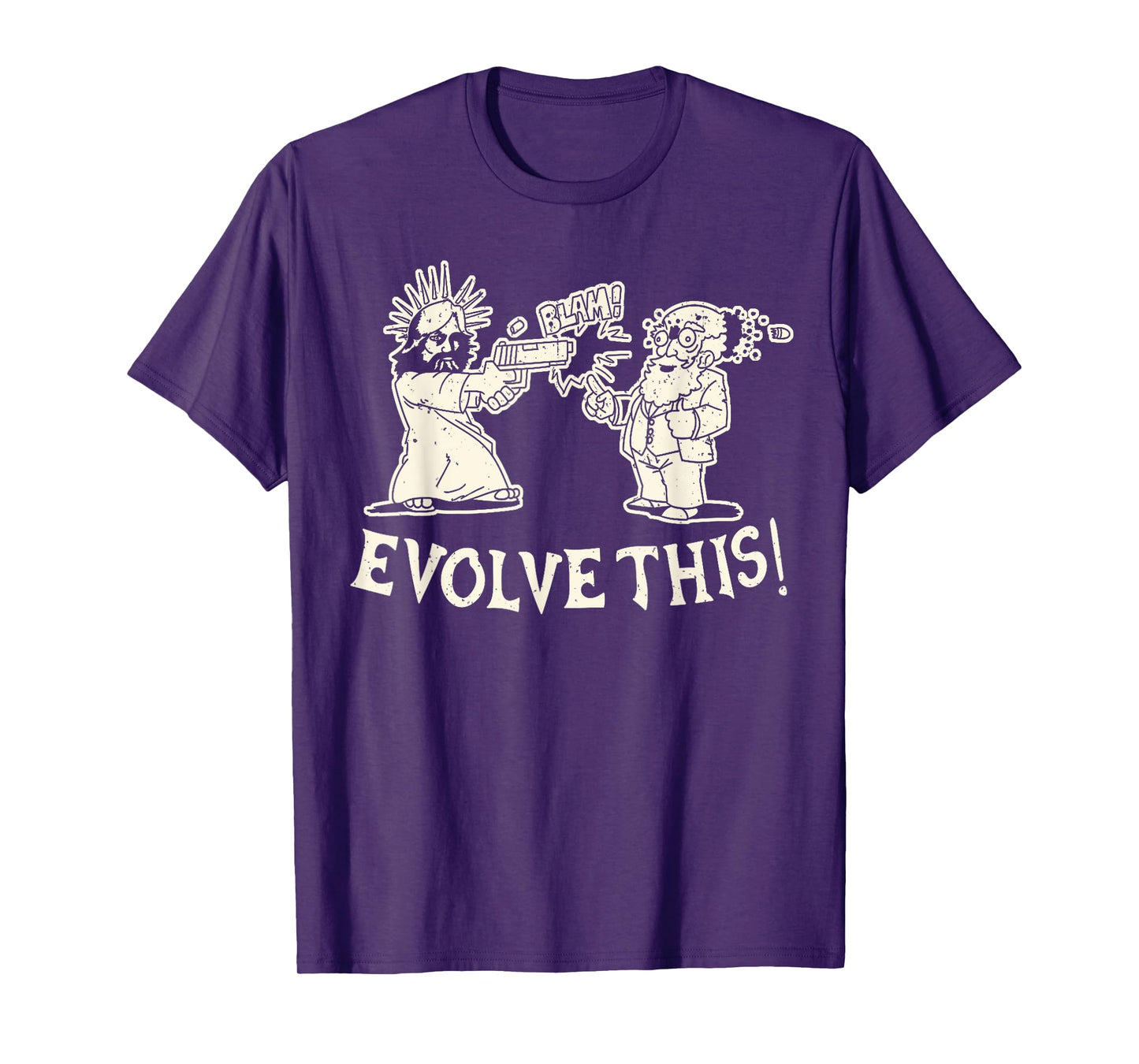 Vintage Evolve This Jesus And Darwin 3 T-Shirt