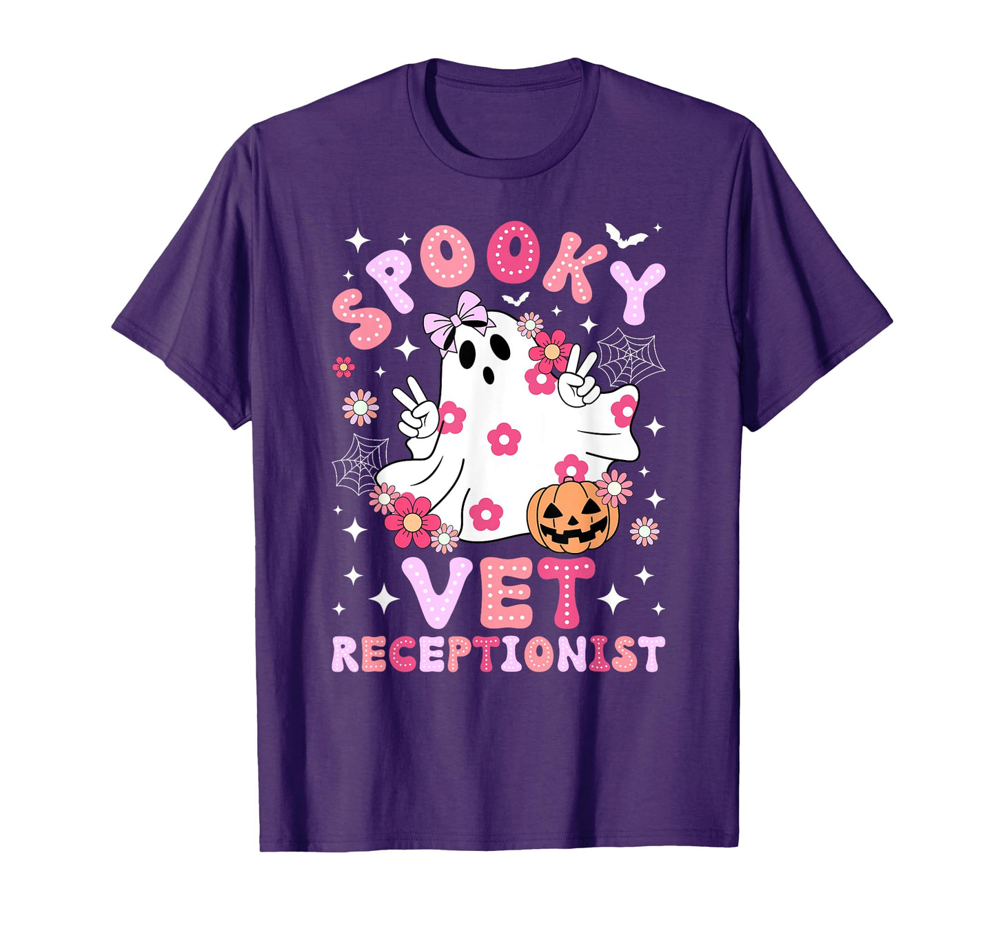 Spooky Vet Receptionist Halloween Veterinarian Receptionist T-Shirt