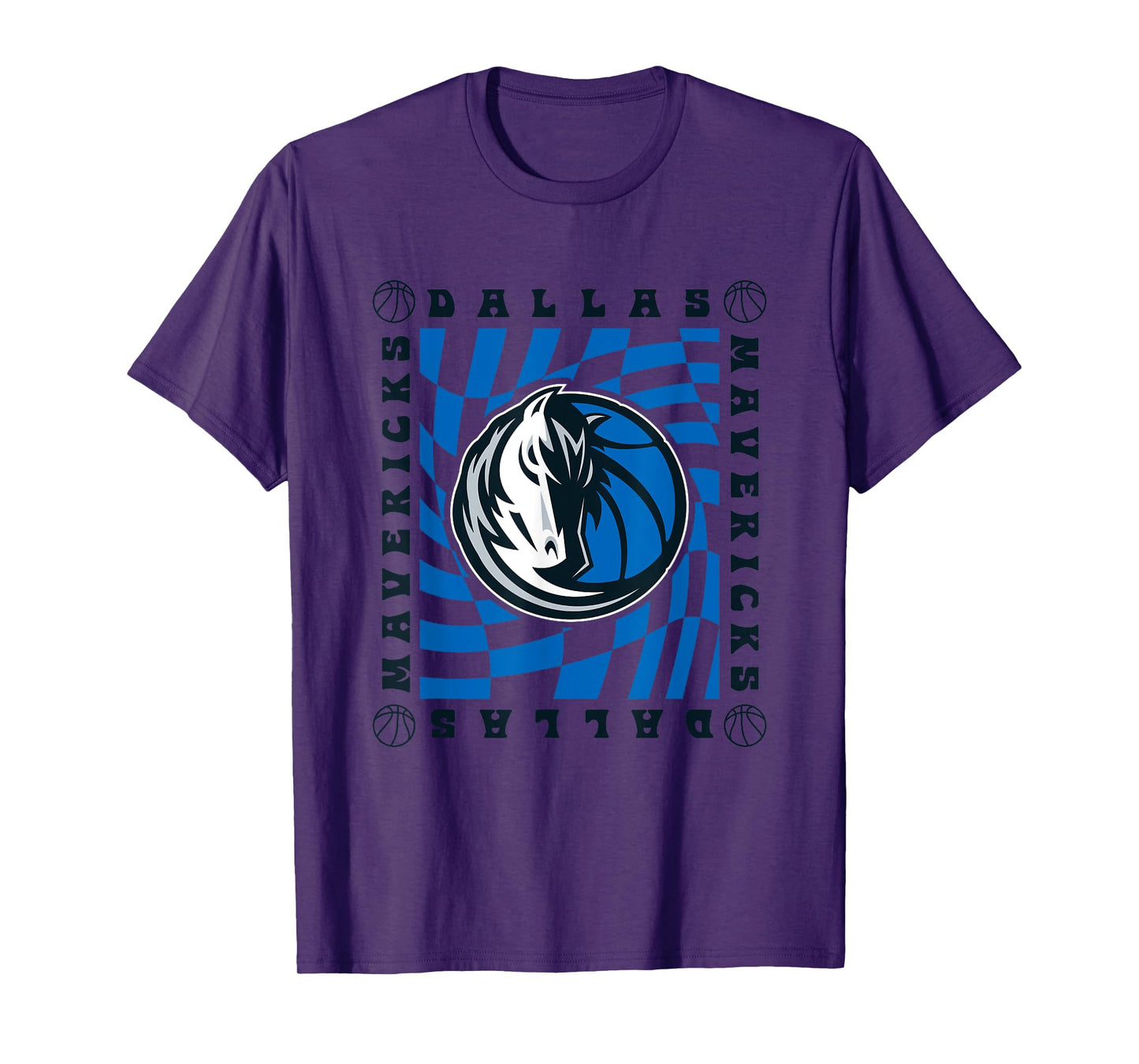 NBA Dallas Mavericks Retro Checkerboard Wave T-Shirt
