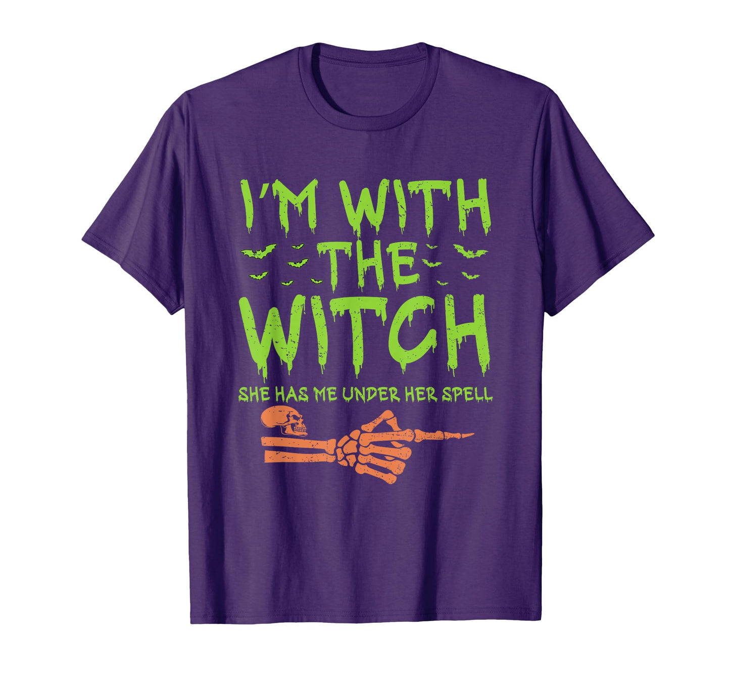 I'm with The Witch Funny Halloween Couple Costume Party T-Shirt