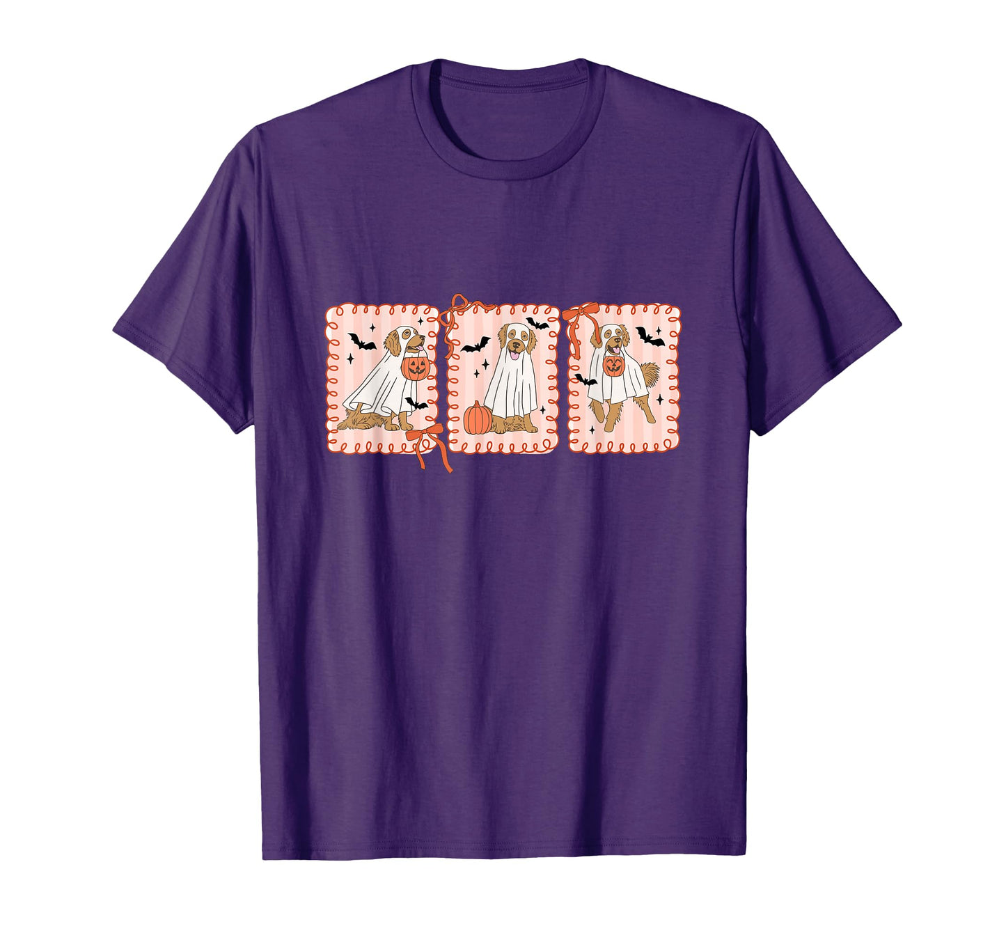 Ghost Dog Halloween Golden Retriever Dog Mom Trick Or Treat T-Shirt