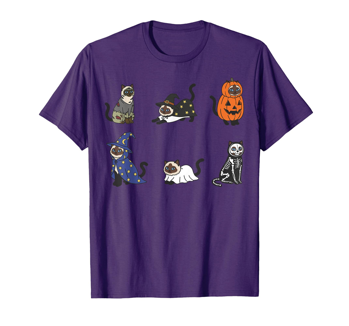 Ragdoll Cat Mom Halloween Cute Witch Pumpkin Cats T-Shirt