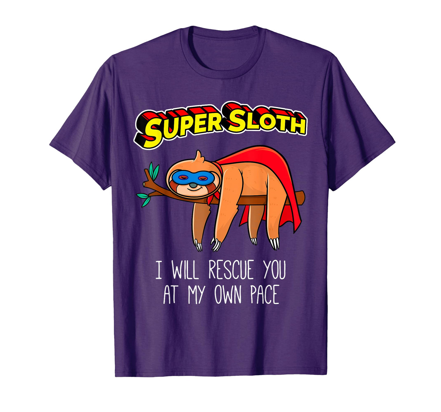 Funny Sloth Superhero Super Sloth Hero Gift T-Shirt
