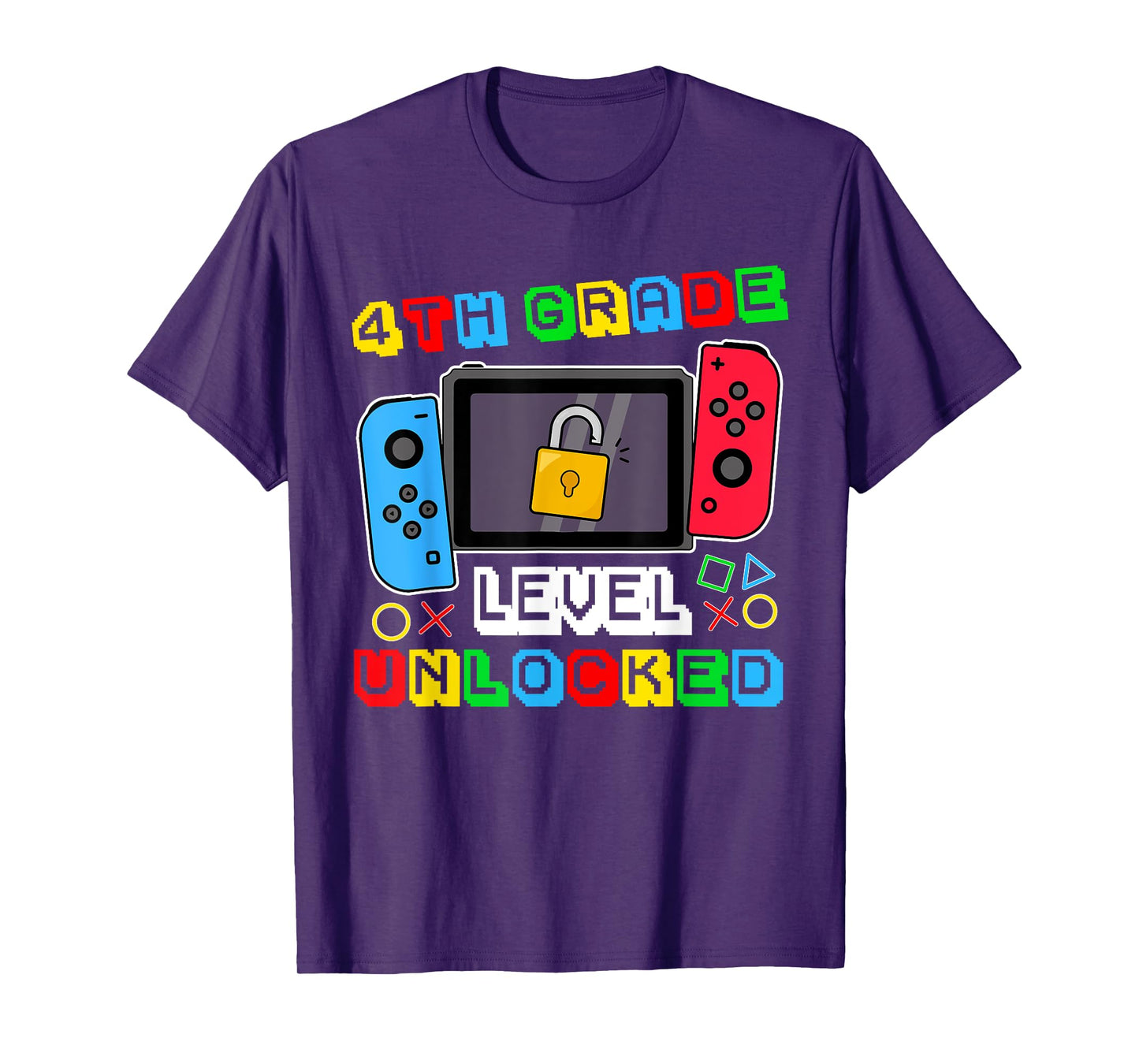 4th grade Level Unlocked Gamer Back to School Boy T-Shirt