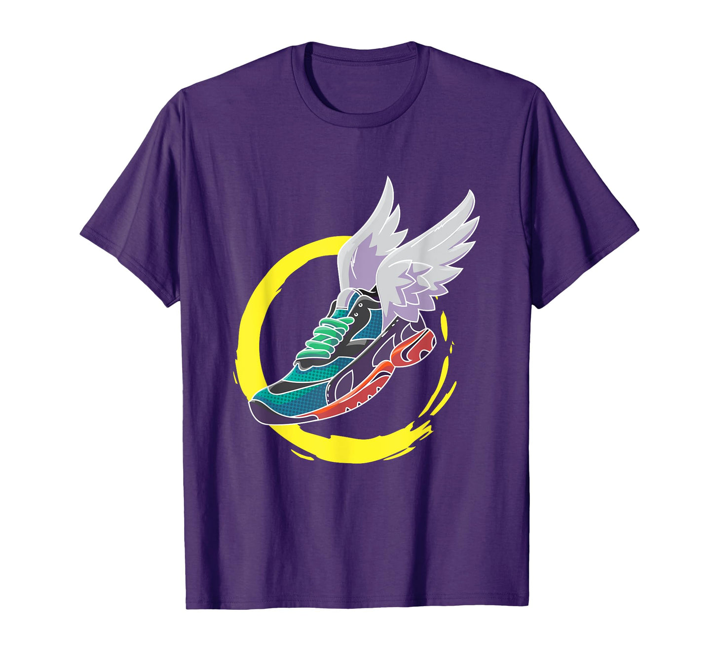 Winged Sneaker Running Shoe Track and Field T-Shirt