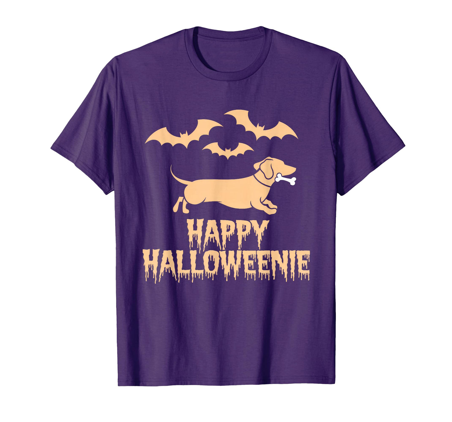 Happy Halloweenie Tshirt Women Men Wiener Monster Party T-Shirt