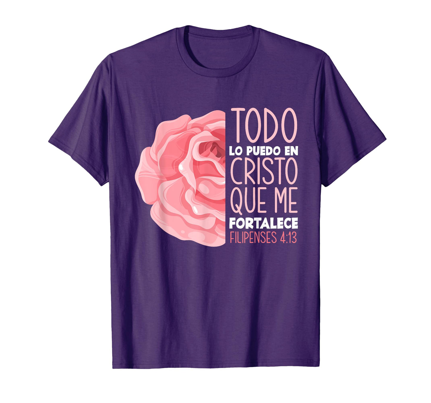 Spanish Bible Verse Filipenses 4:13 Christian T-Shirt