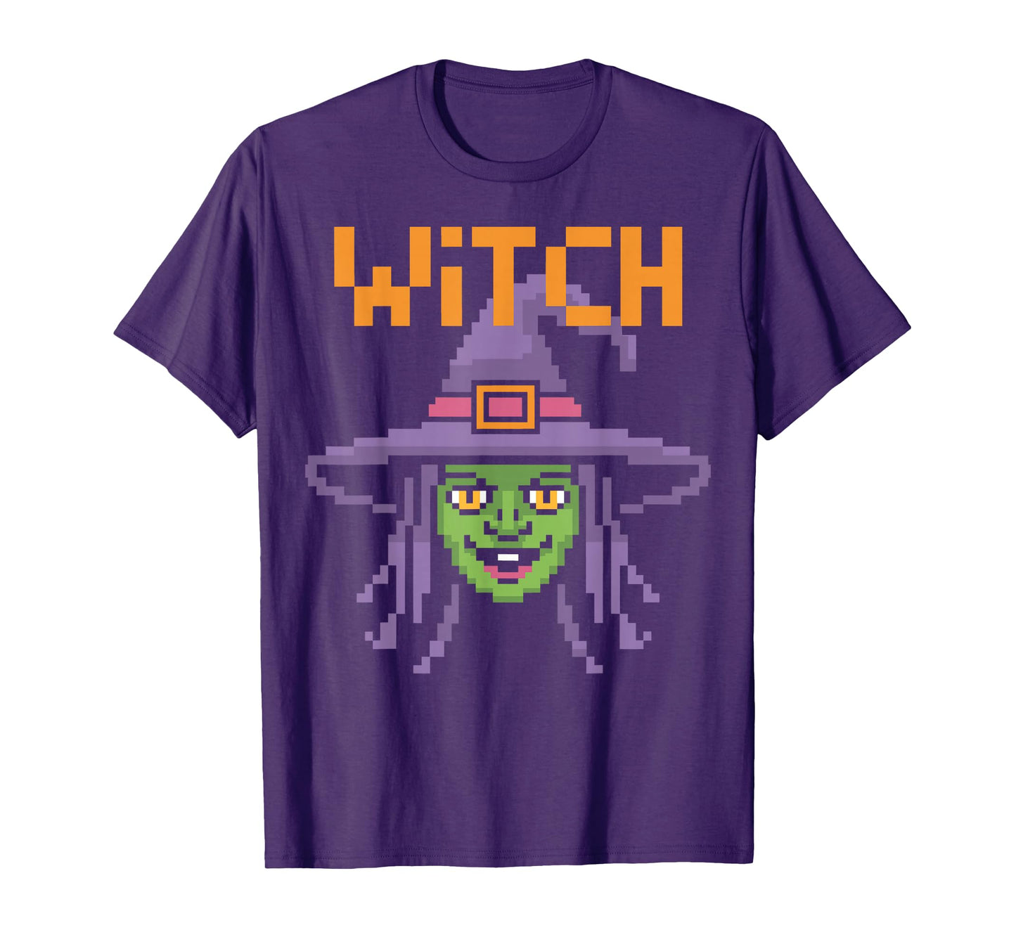 Witch – Retro Halloween Pixel Arcade Style T-Shirt