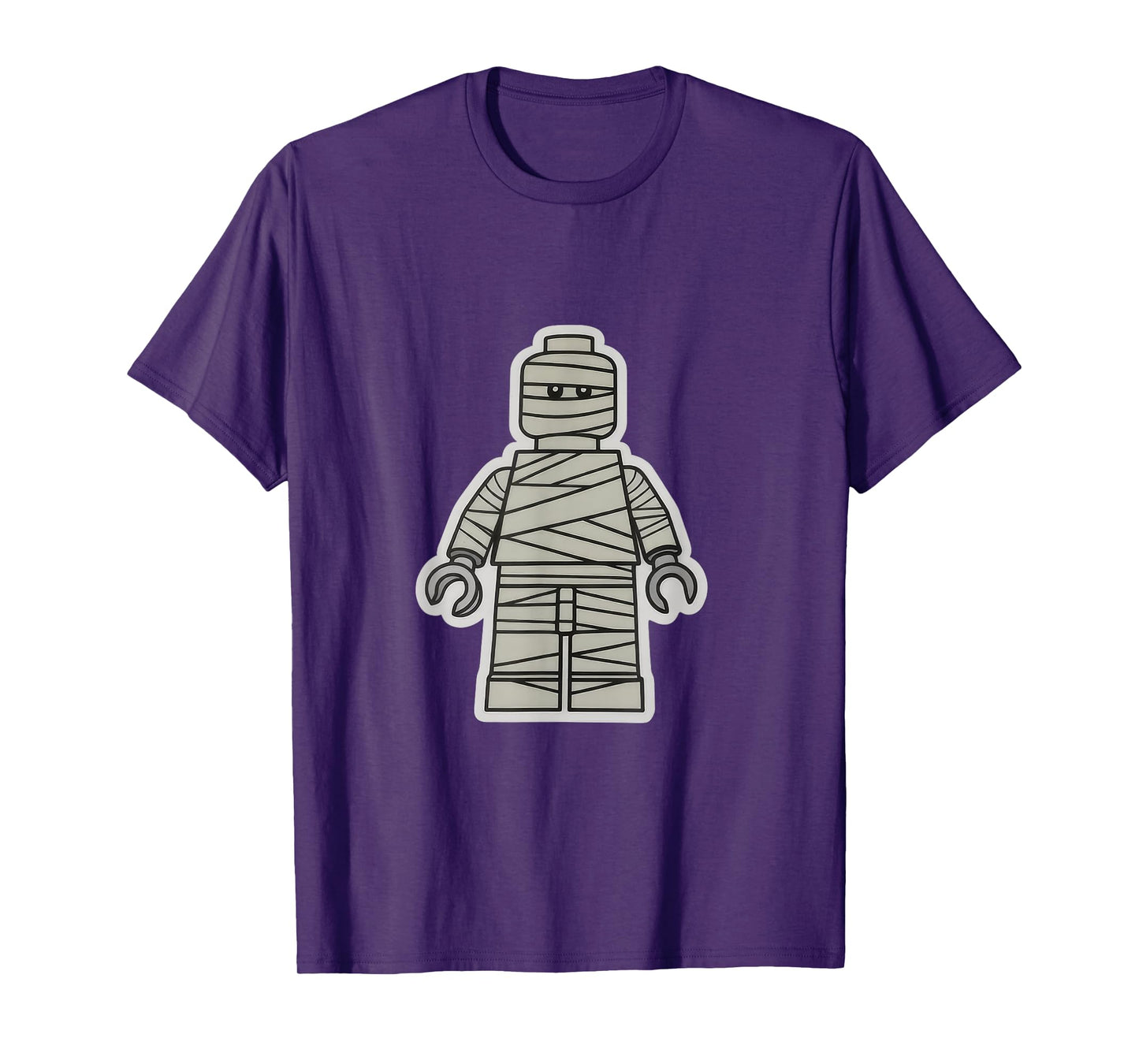 Halloween Building Brick Man - Mummy T-Shirt