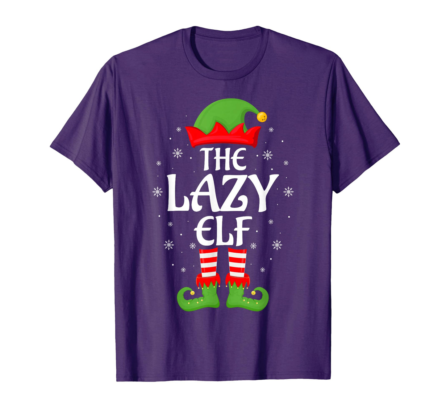 Lazy Elf Xmas Family Matching Elf Squad Christmas T-Shirt