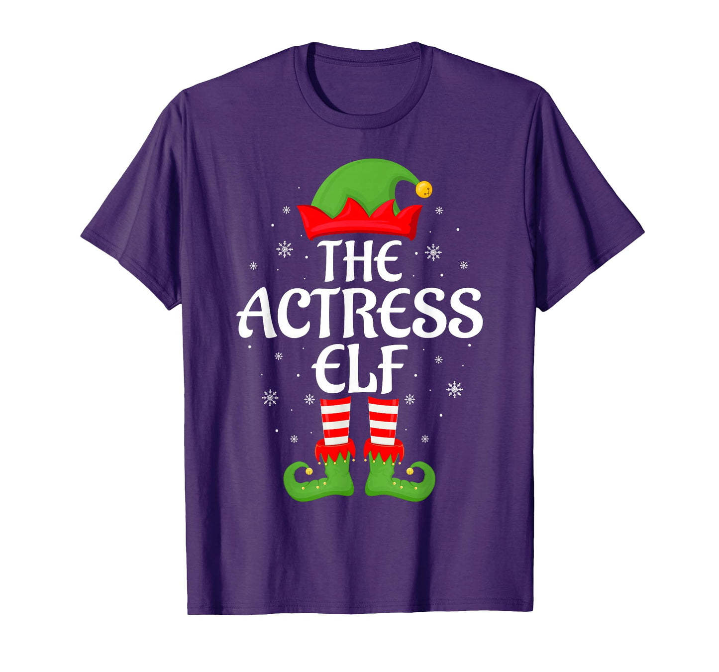 Actress Elf Xmas Family Matching Elf Squad Christmas T-Shirt