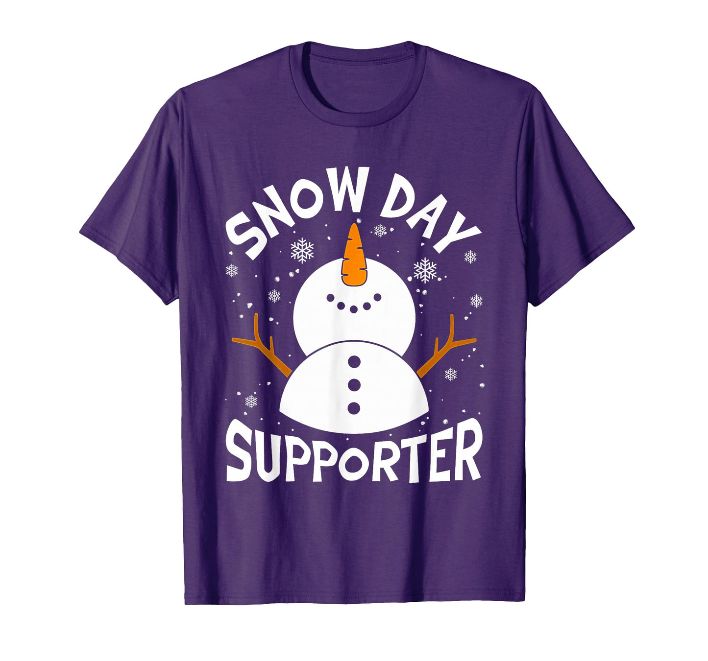 Snow Day Supporter Snowflake Funny Teacher Christmas Pajamas T-Shirt