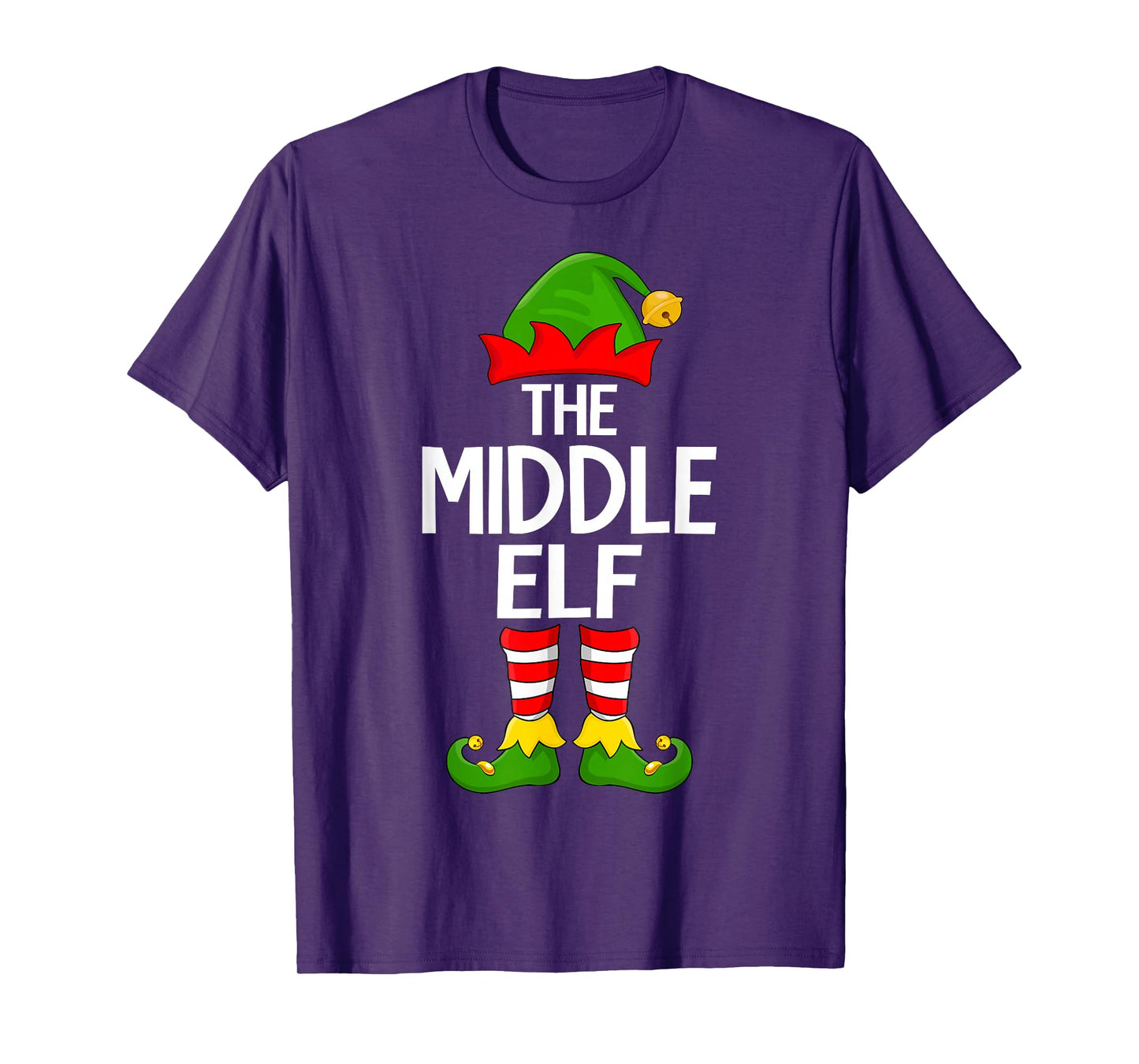 Middle Elf Xmas Matching Family Elf Squad Christmas T-Shirt