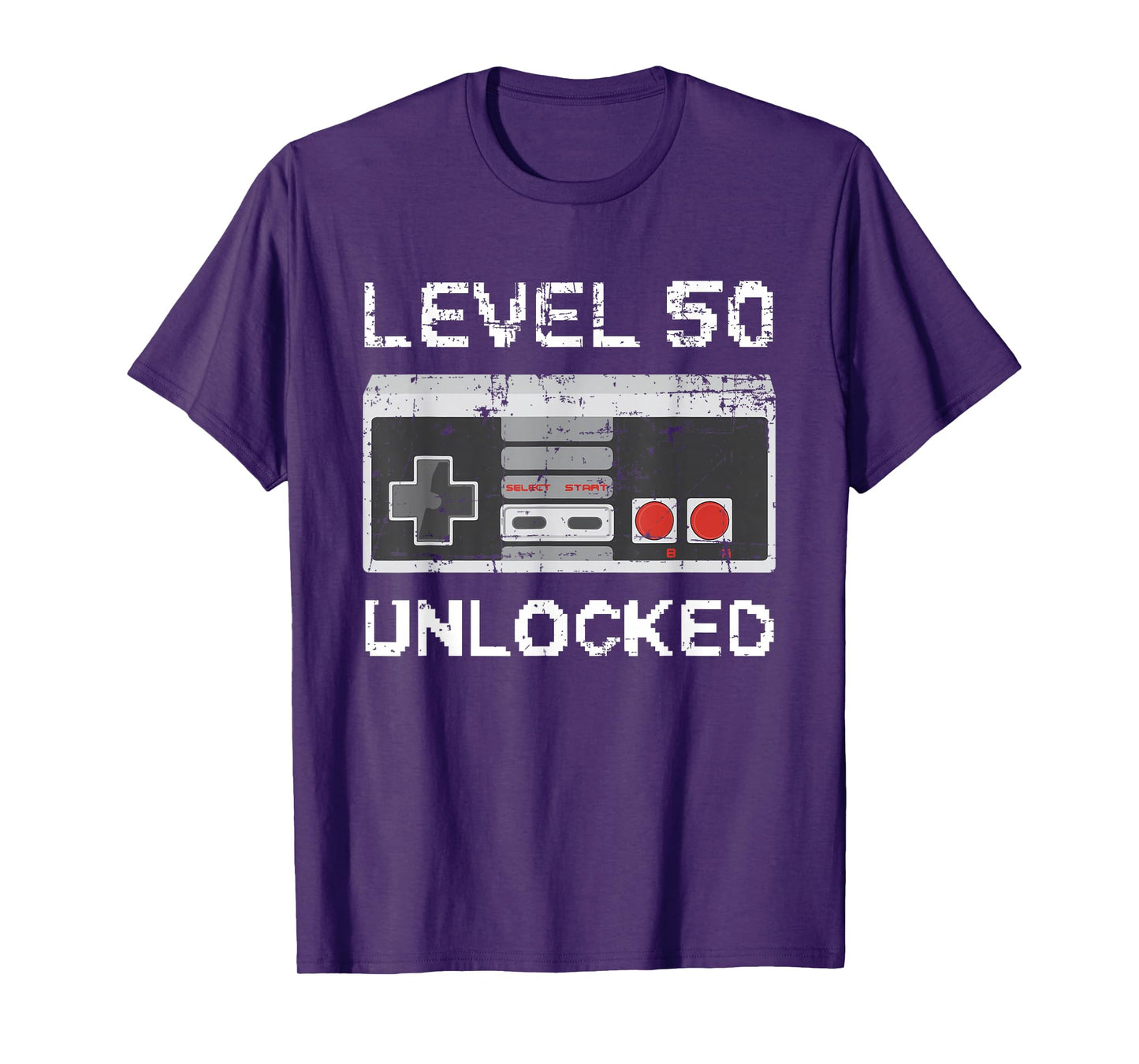 Level 50 Unlocked 50th Birthday Tee 50 Years Old T-Shirt