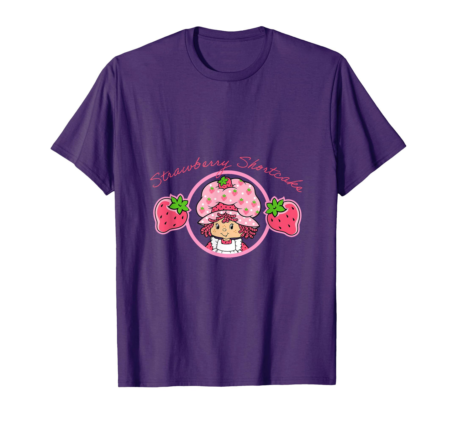 Strawberry Shortcake Retro Circle With Strawberries Design T-Shirt