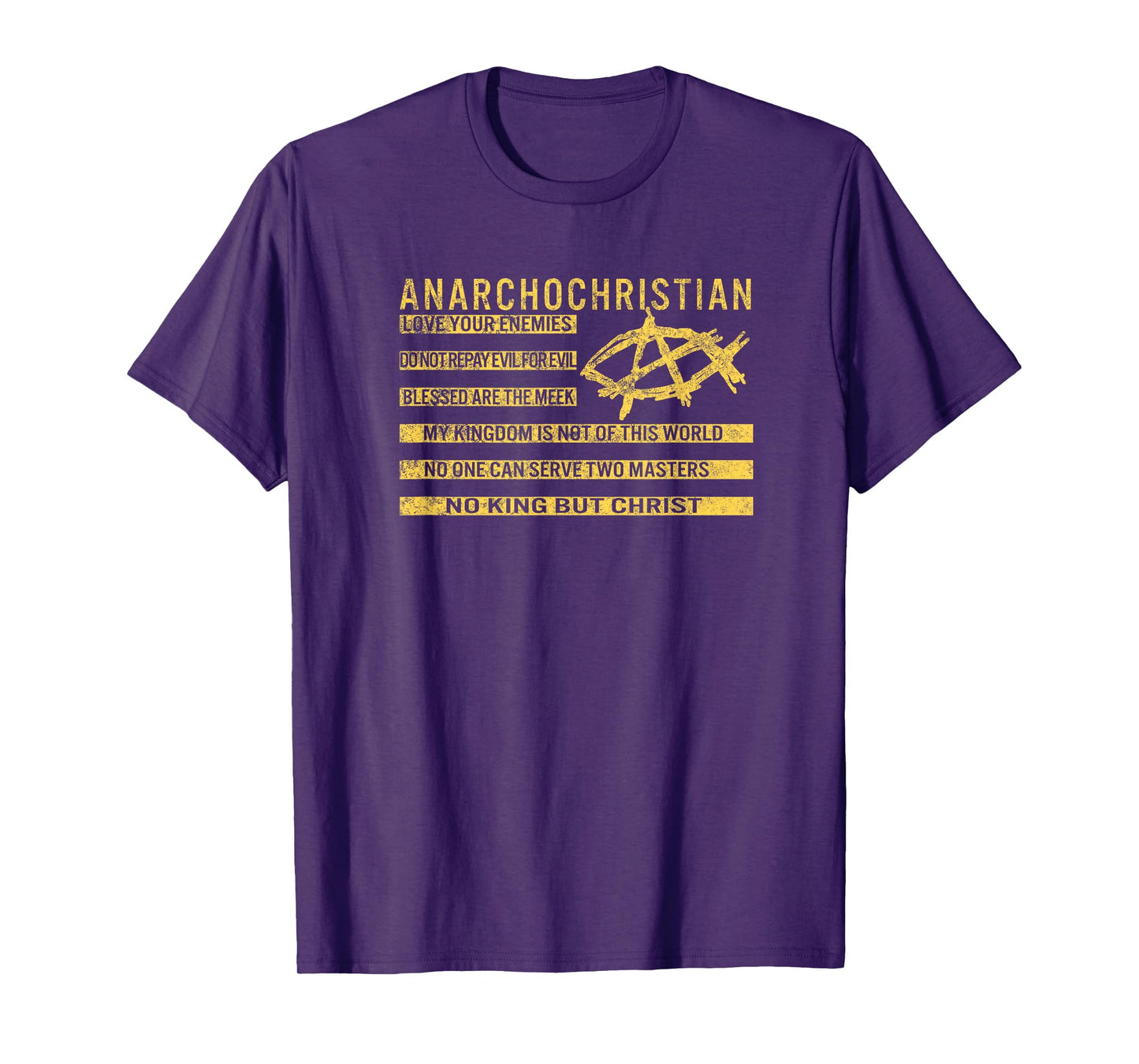 AnarchoChristian - No King But Christ - Christian Flag Shirt T-Shirt