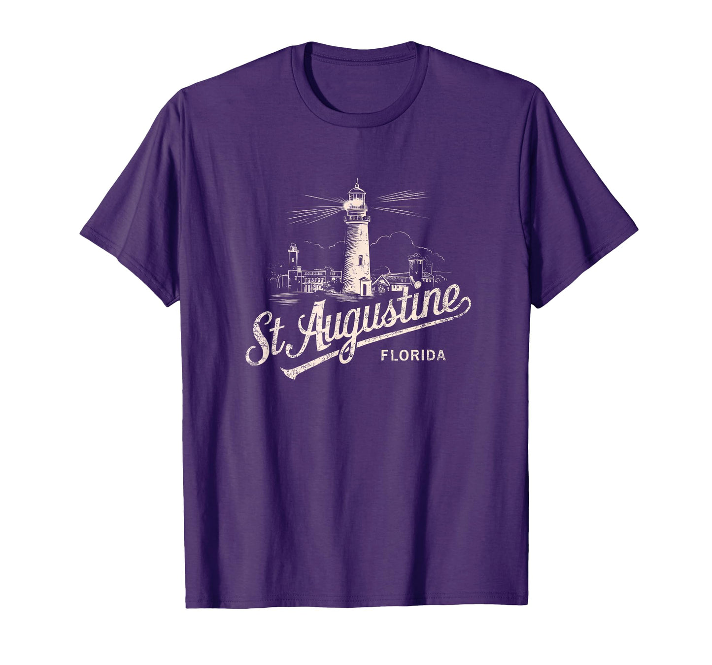 St Augustine Florida Lighthouse Vintage Artwork T-Shirt