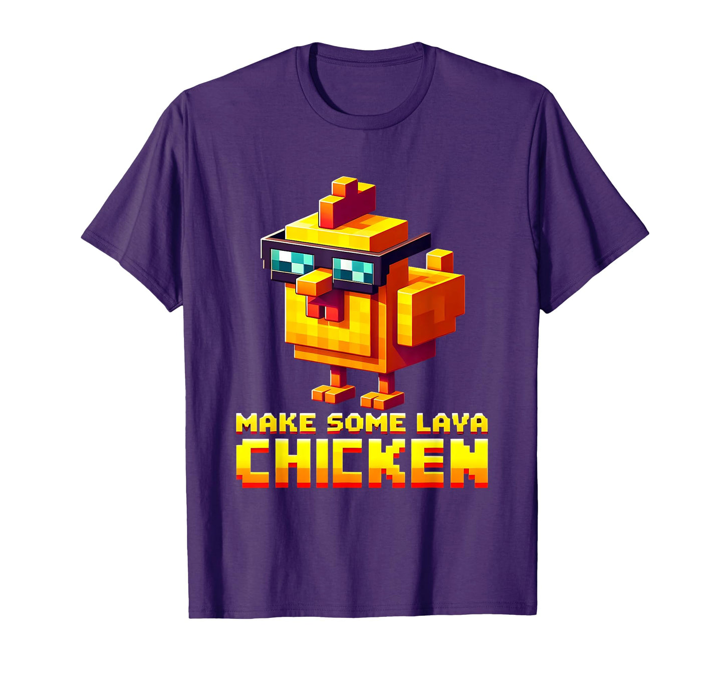 Chicken Make Some Pixel Art Funny Game Humor Meme T-Shirt