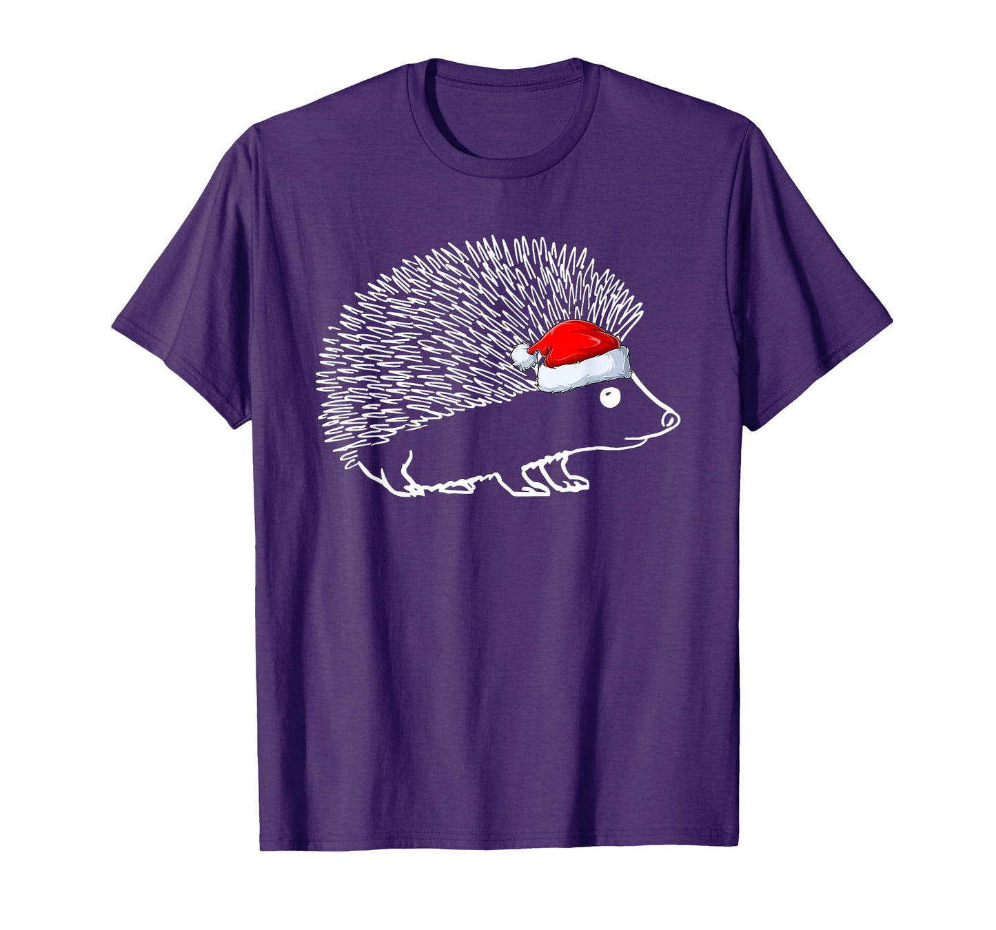 Funny Santa Hat Hedgehog Christmas T-Shirt