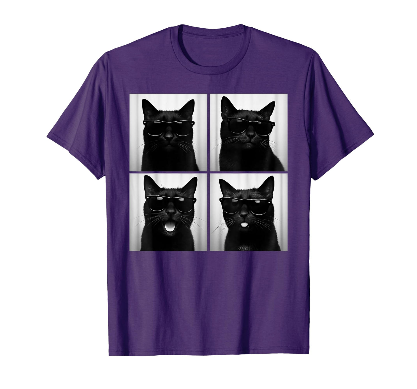 Funny Black Cat Lover Cute Photo Booth T-Shirt