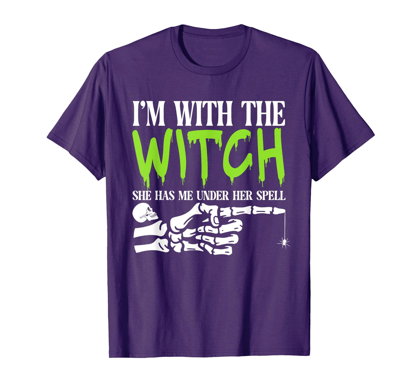 I'm with The Witch Funny Halloween Couple Costume Party T-Shirt