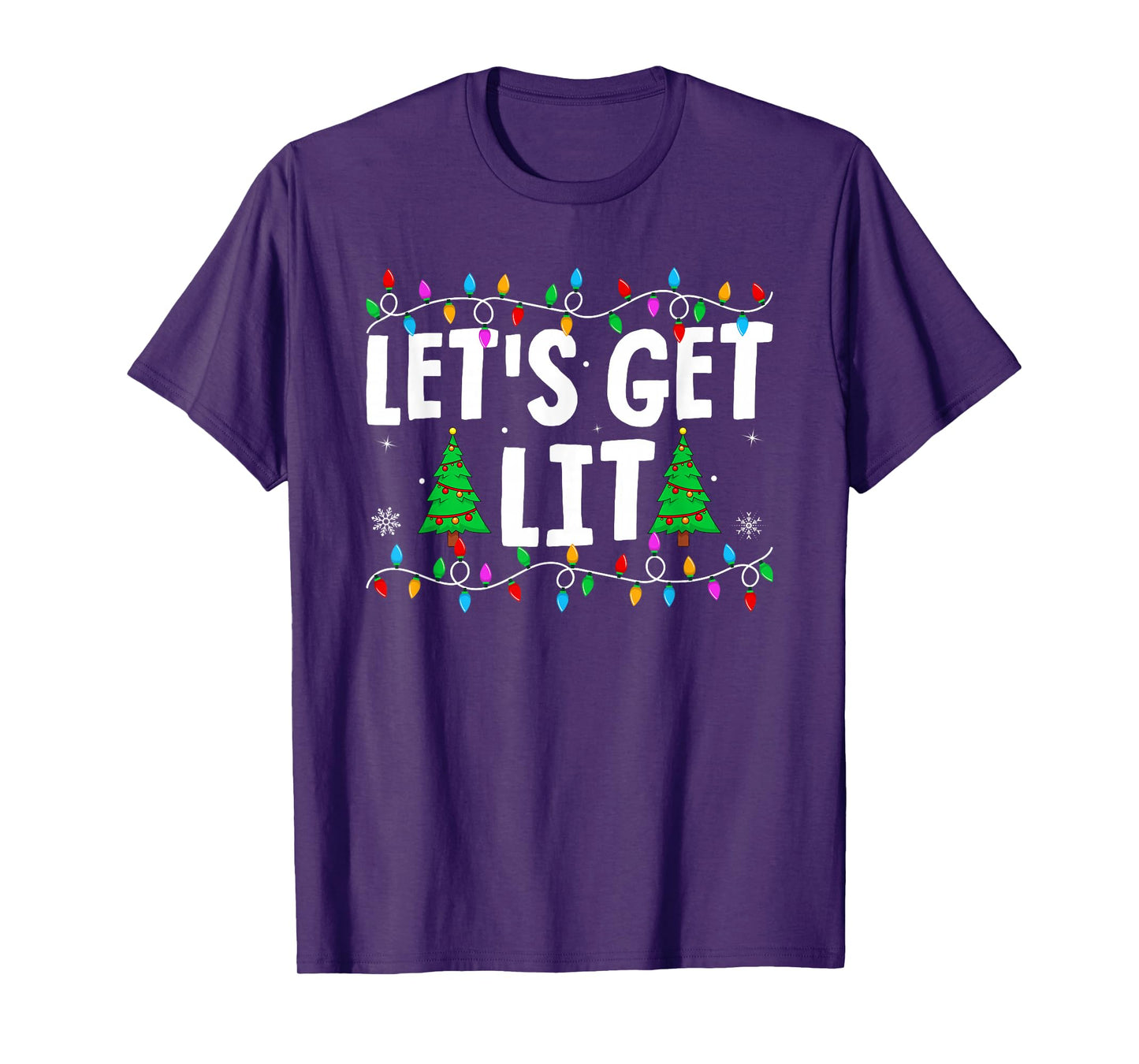 Let's Get Lit Family Matching Xmas Lights Christmas T-Shirt