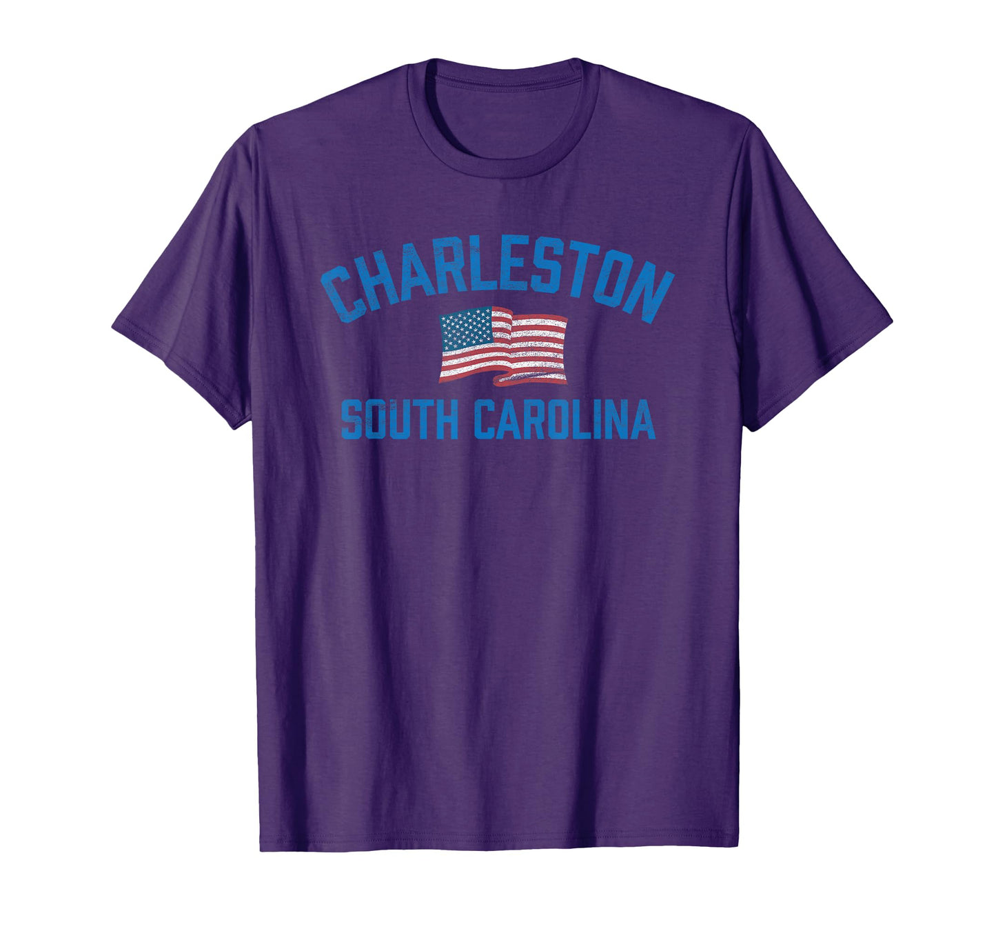 Charleston South Carolina USA Flag Vintage Athletic T-Shirt