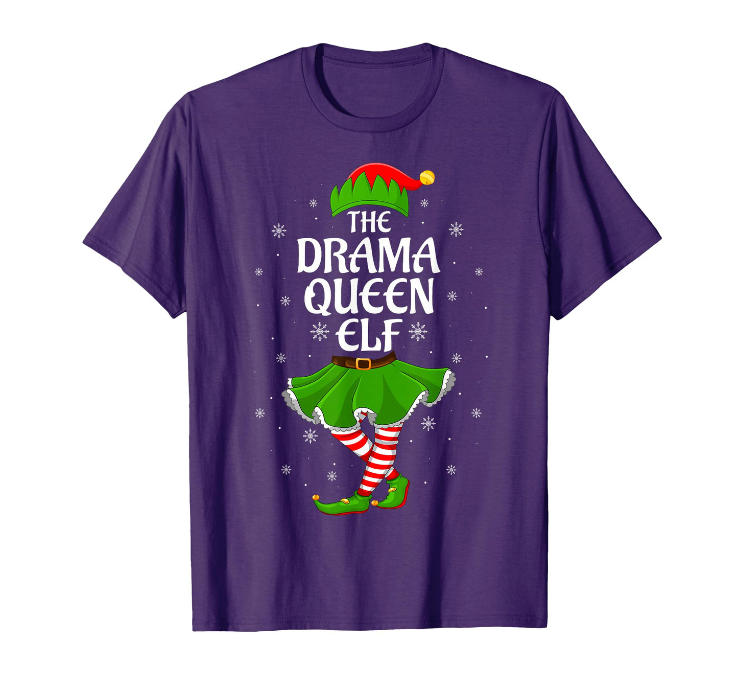 Drama Queen Elf Christmas Family Girls Women Elf Squad Xmas T-Shirt