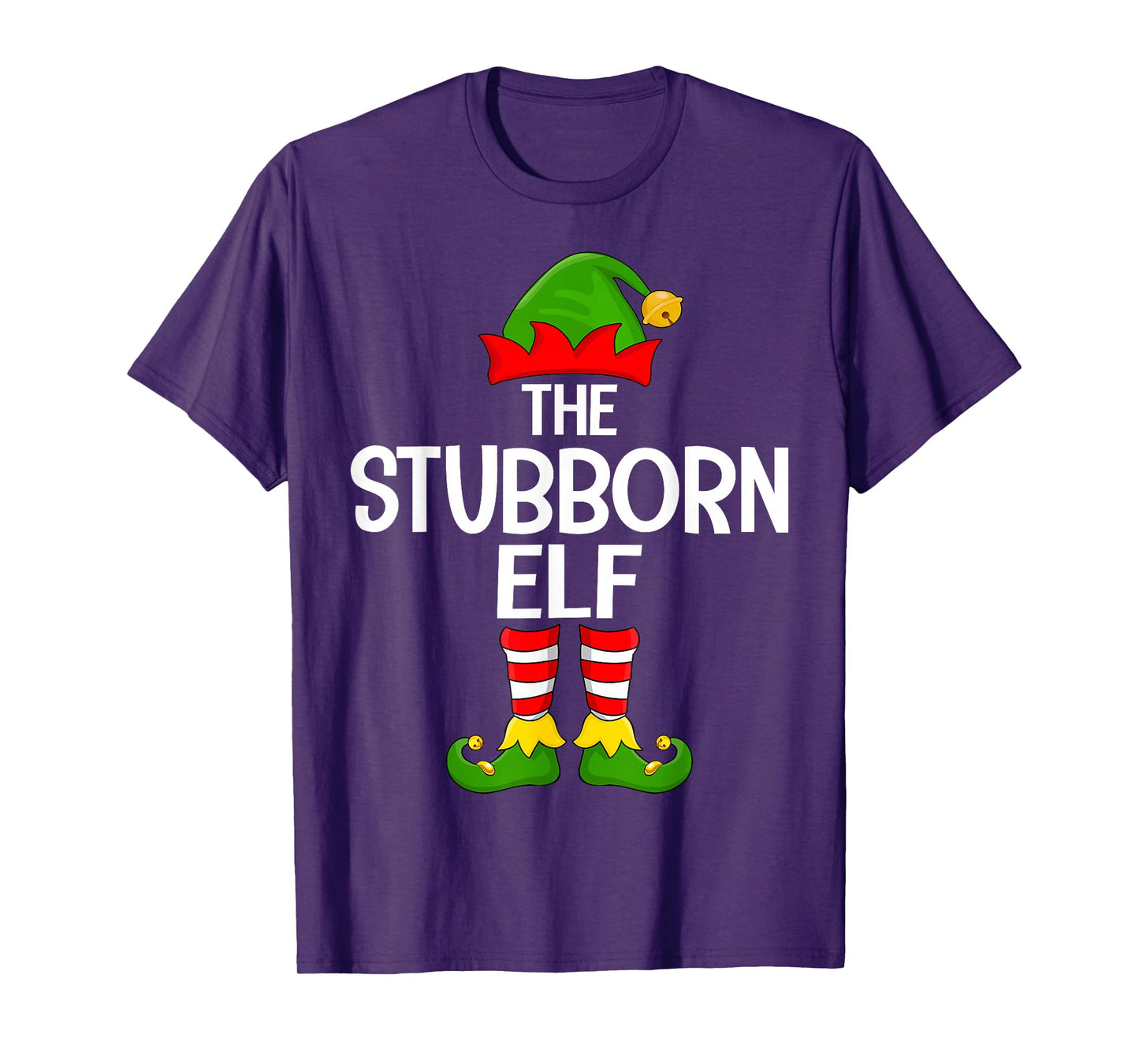 Stubborn Elf Xmas Matching Family Elf Squad Christmas T-Shirt