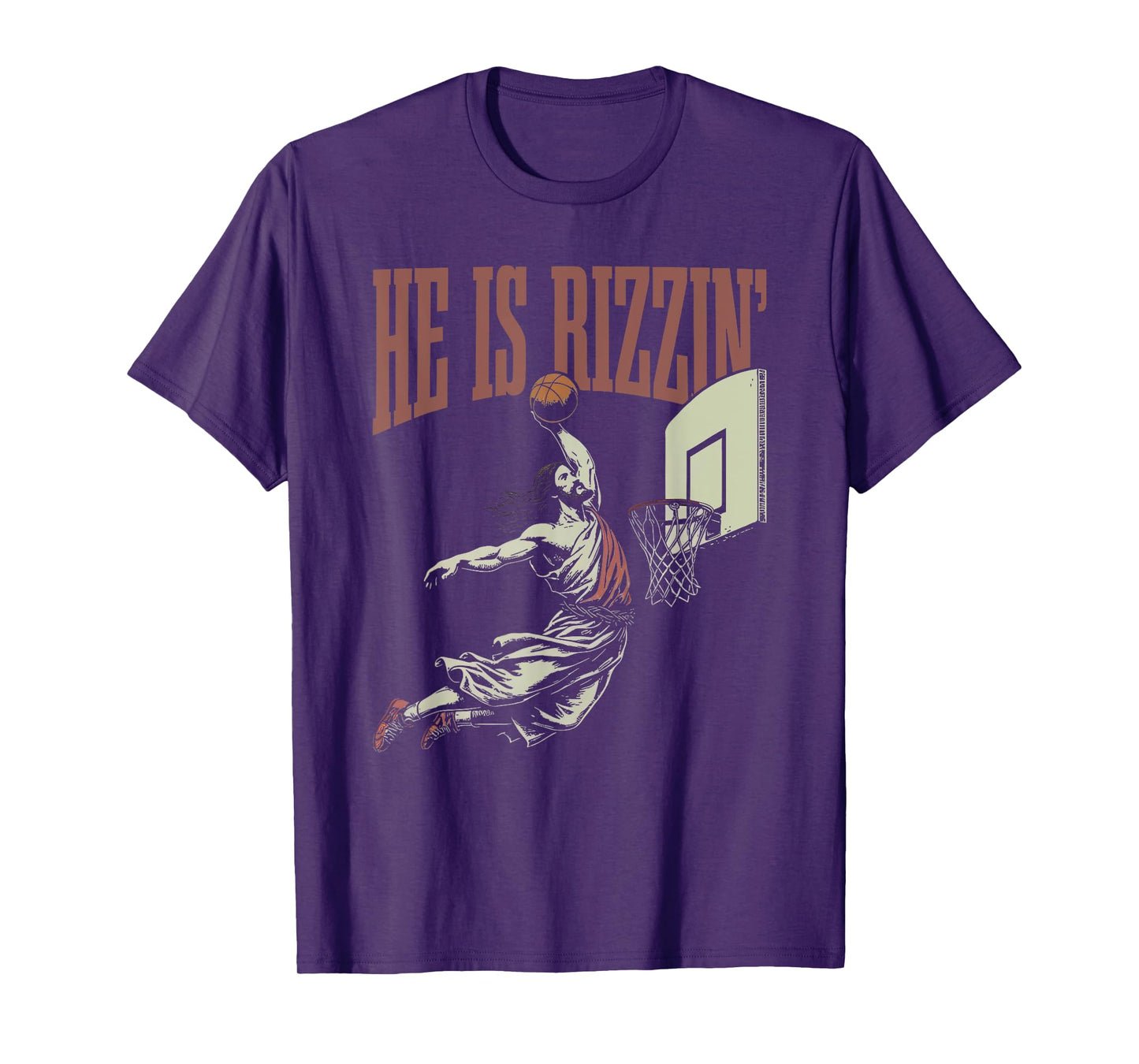 funny quotes about god he is rizzin' T-Shirt, Small, Black