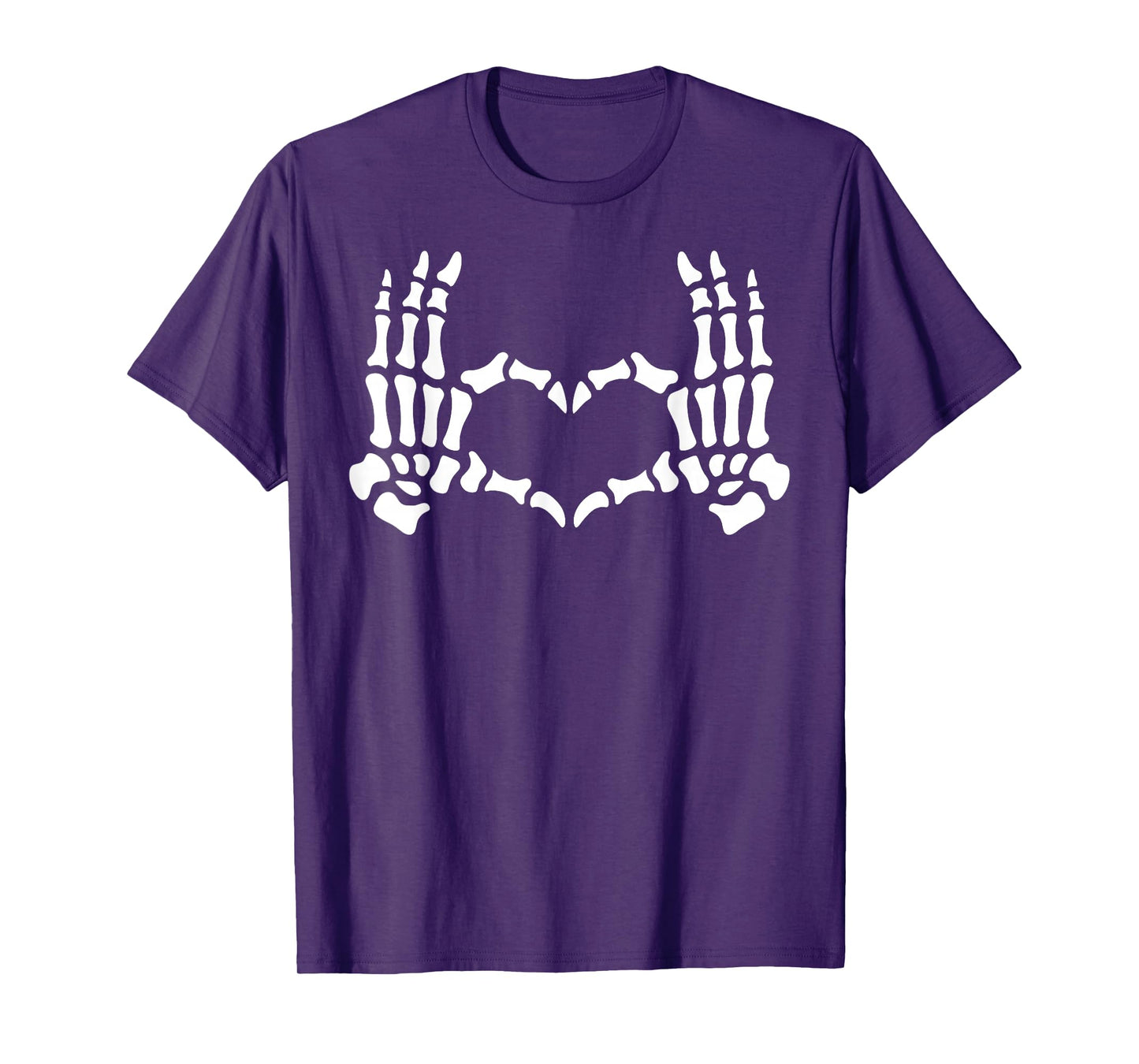 Skeleton Hands Heart Sign Retro Halloween Skeleton Hand Sign T-Shirt