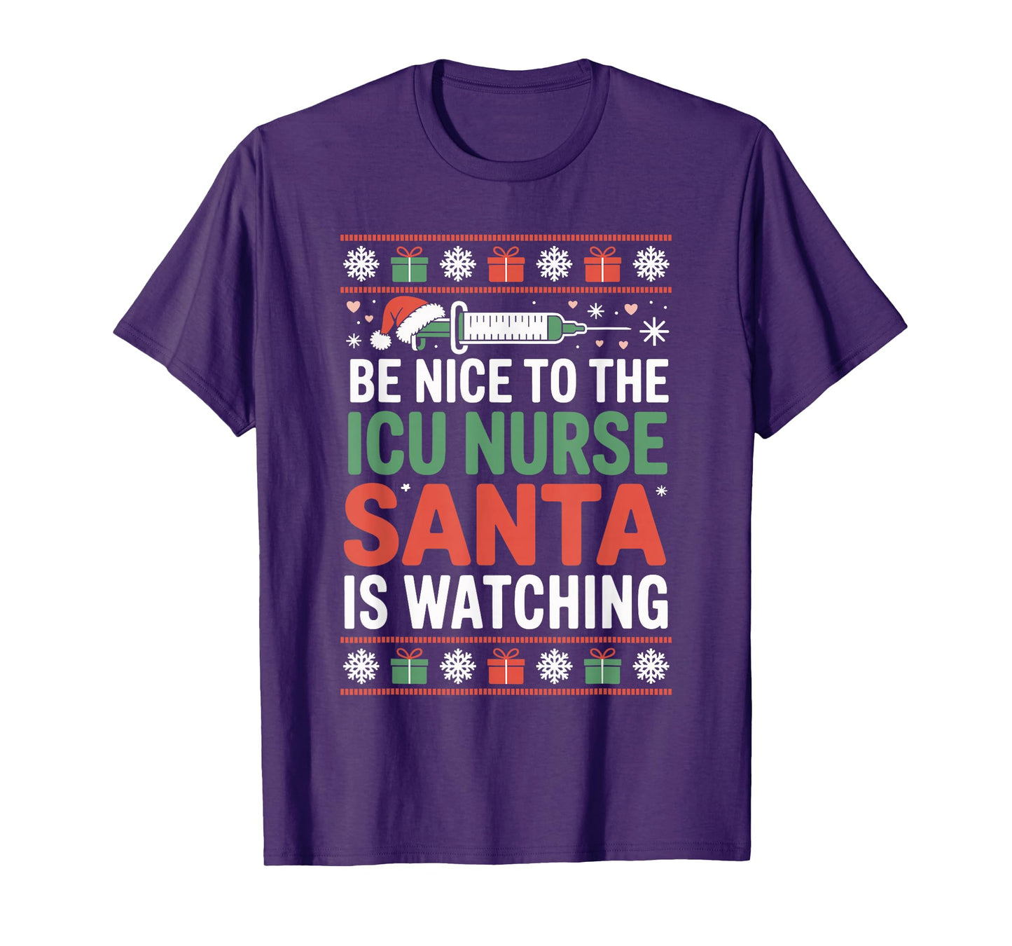ICU Nurse Ugly Christmas Sweater Critical Care Xmas T-Shirt