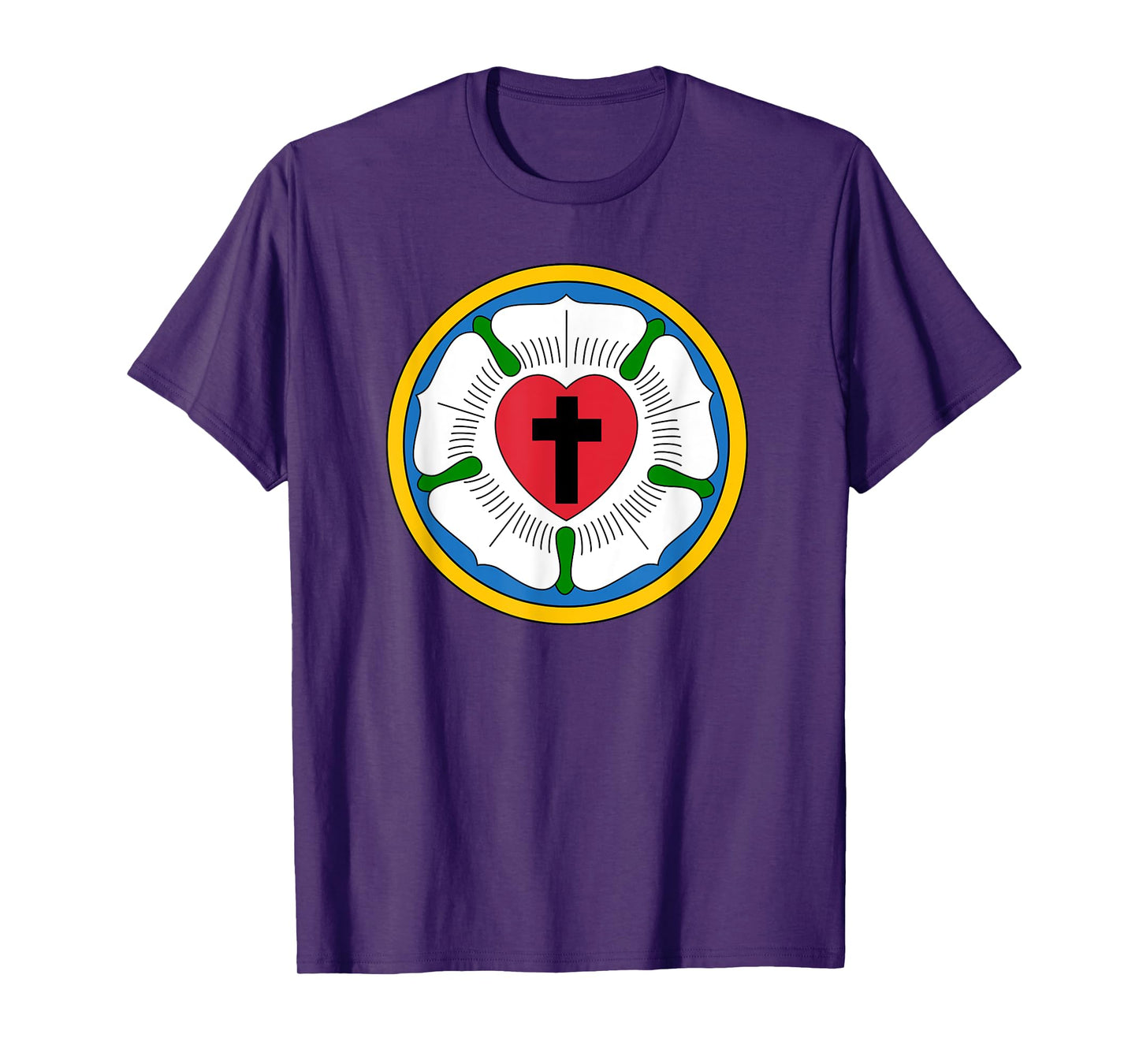Lutheran 95 Theses Martin Luther Rose Reformation Concords T-Shirt
