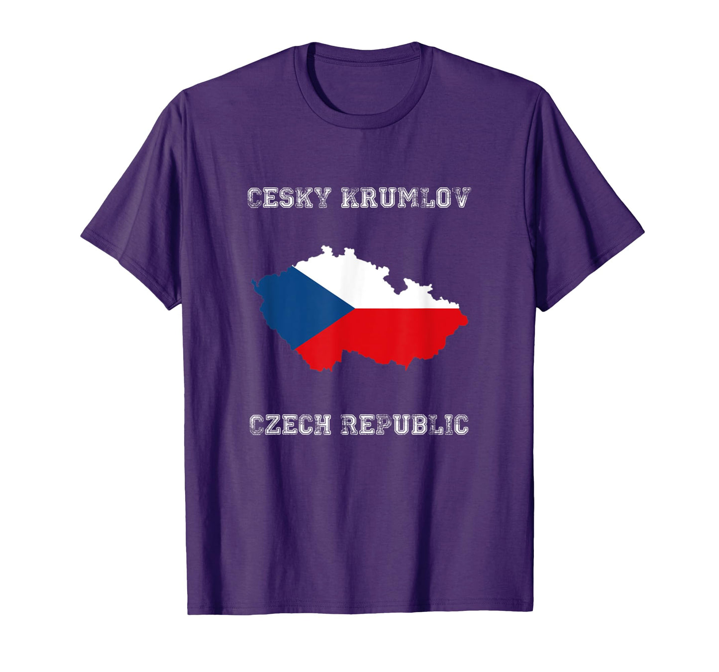 Cesky Krumlov Czech Republic Distressed Czech Republic Flag T-Shirt