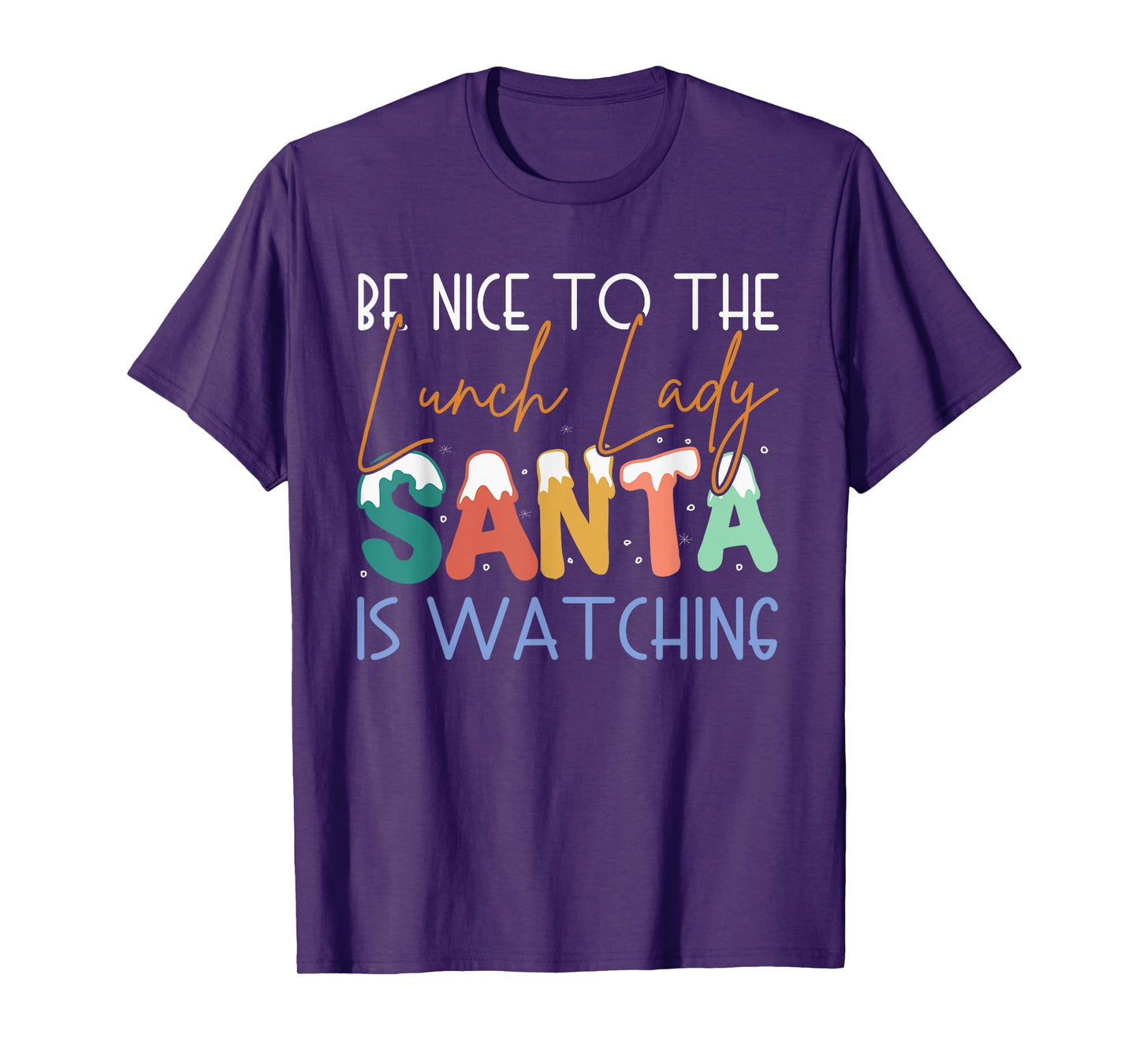 Proud Cafeteria Santa Lunch Lady Christmas Back to School T-Shirt