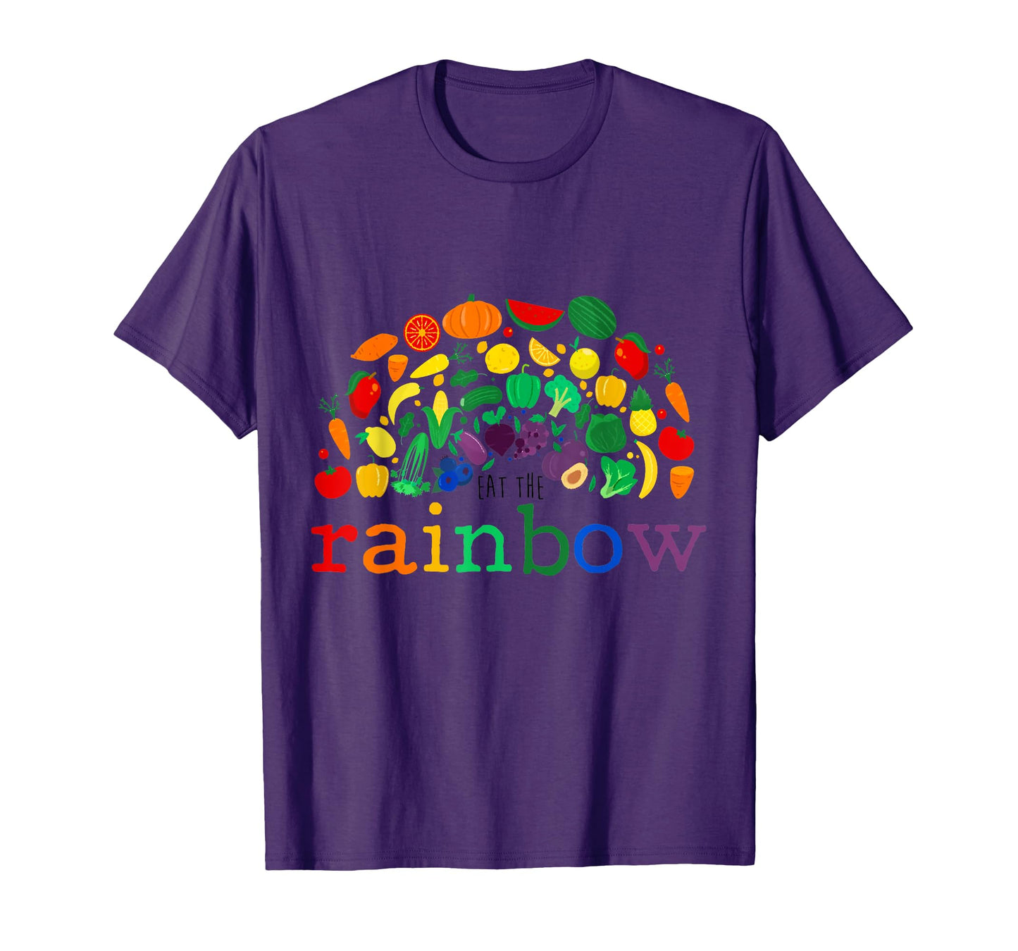 Cute Tee Eat the Rainbow Cool Vegan Gift T-Shirt