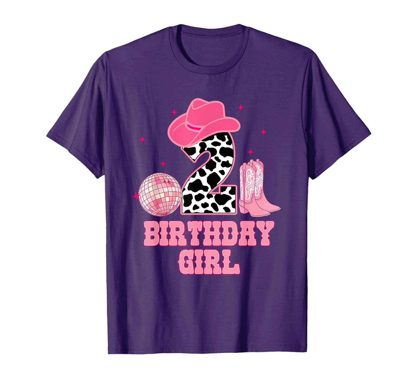 Happy 2nd Birthday Girl Outfit Rodeo Western Cowgirl Cowboy T-Shirt