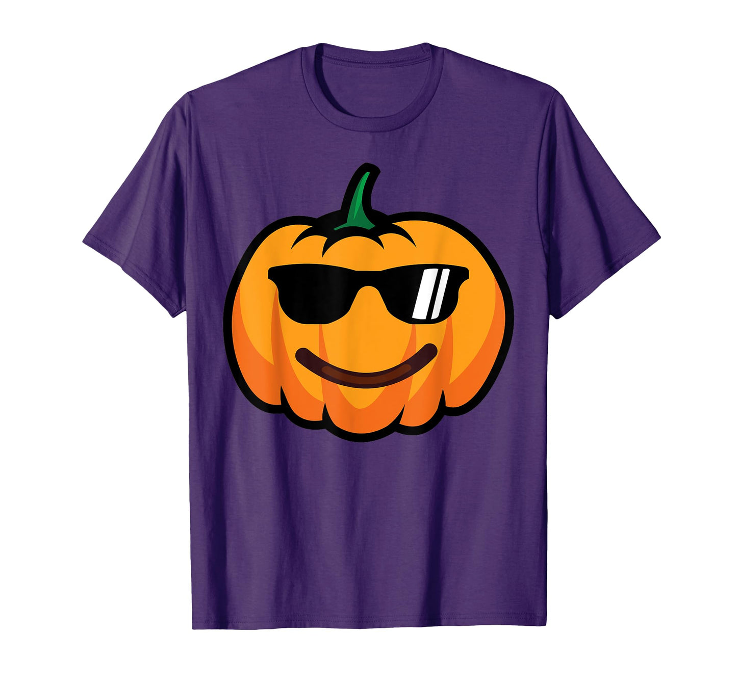 Halloween Pumpkin Smile Face Sunglasses Costume Funny T-Shirt