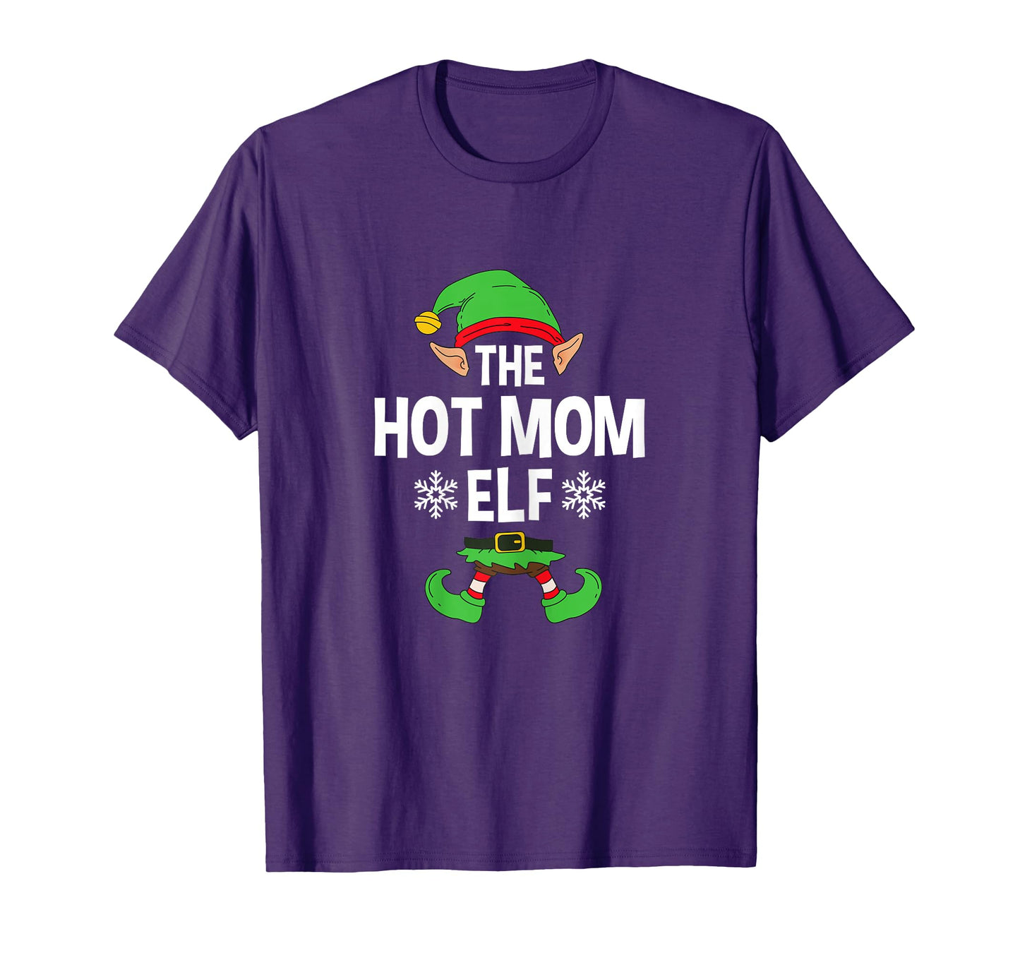 The Hot Mom Elf Party Family Group Matching Mother X-Mas T-Shirt
