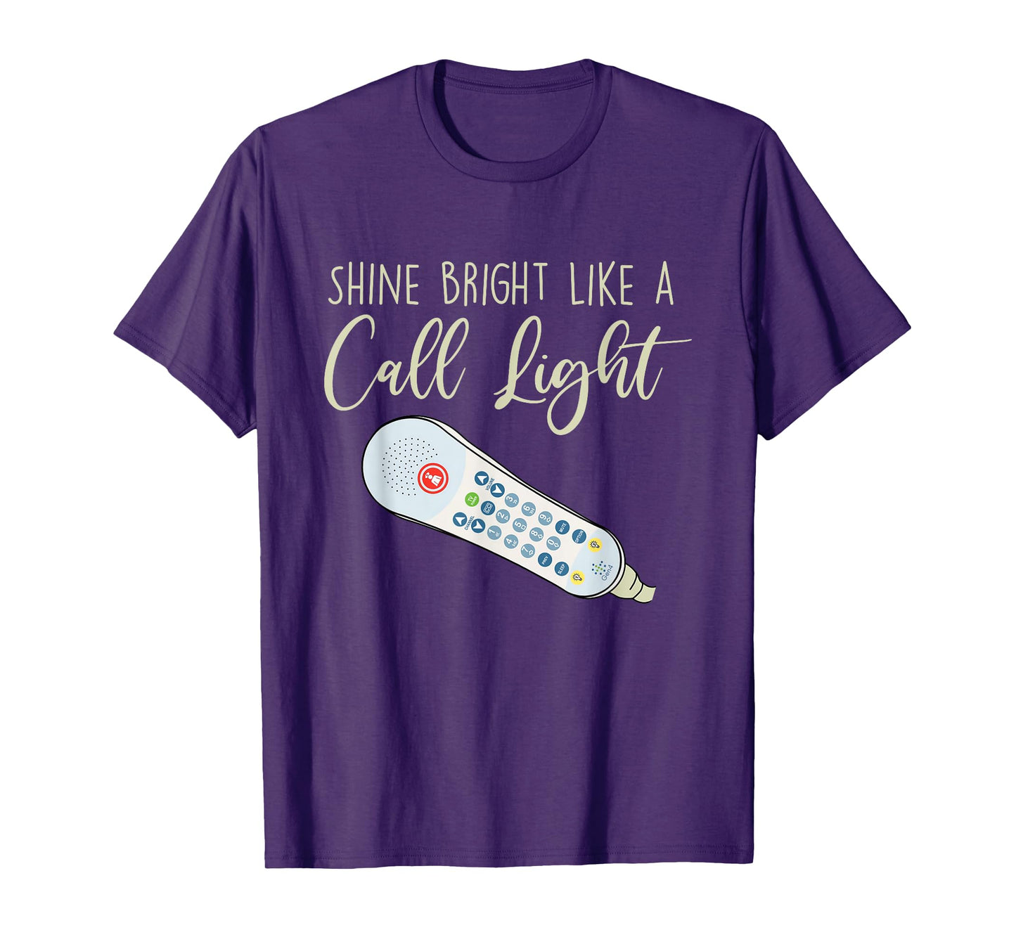 Shine Bright Like A Call Light Nurse Funny Merry Christmas T-Shirt