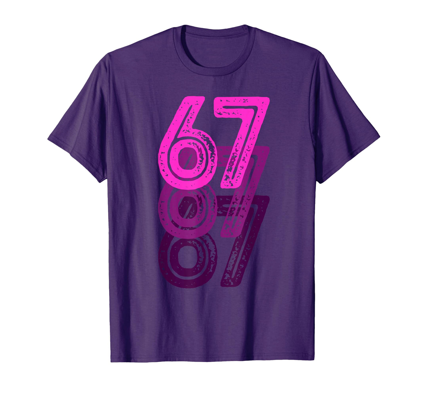 Number 67 Pink Best Classic College Style Birthday Funny T-Shirt