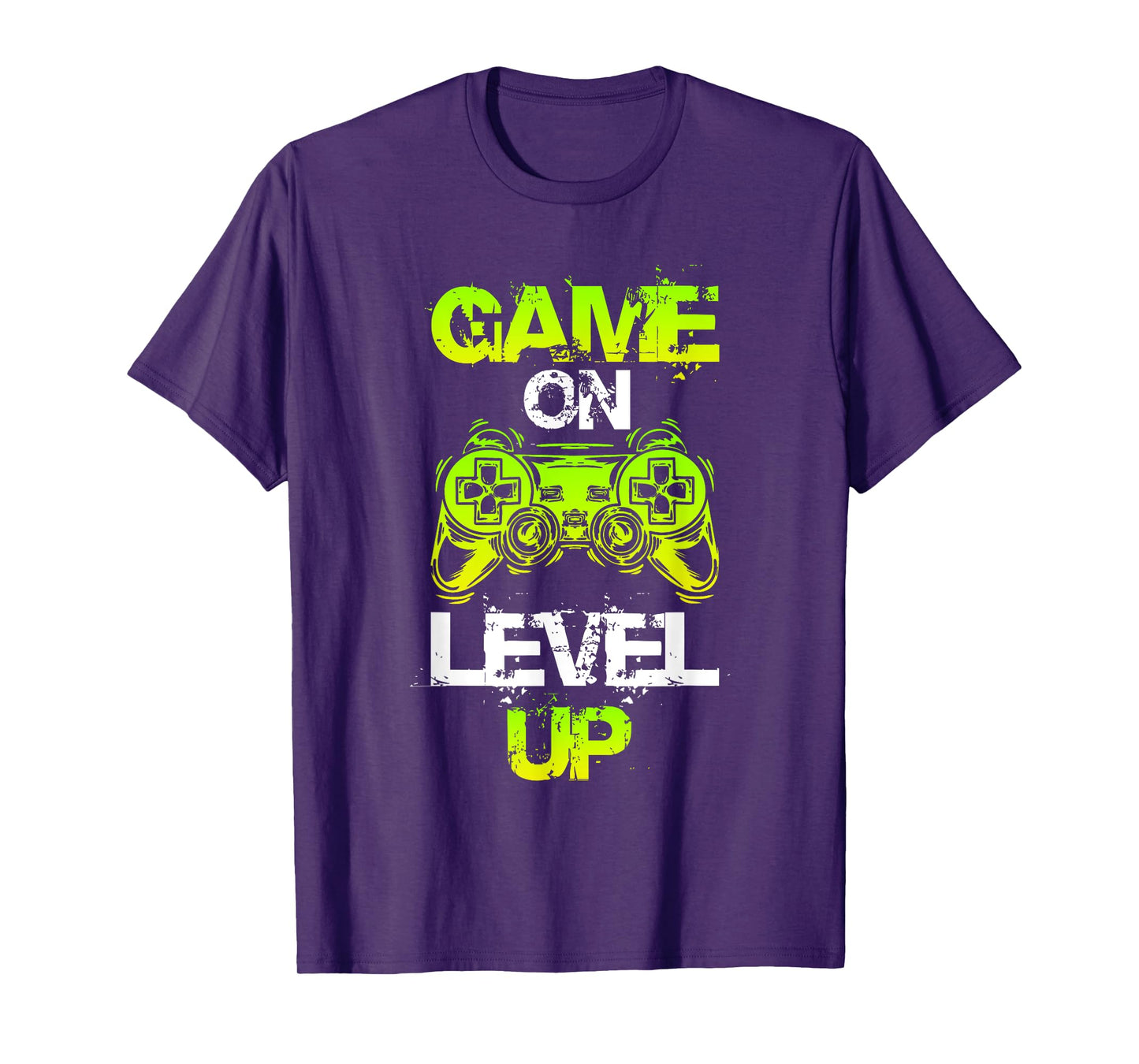 Gaming Apparel GAME ON LEVEL UP Gaming T-Shirt - Unisex-Adults, Unisex-Kids - Black - Small - Short Sleeve - T-Shirt