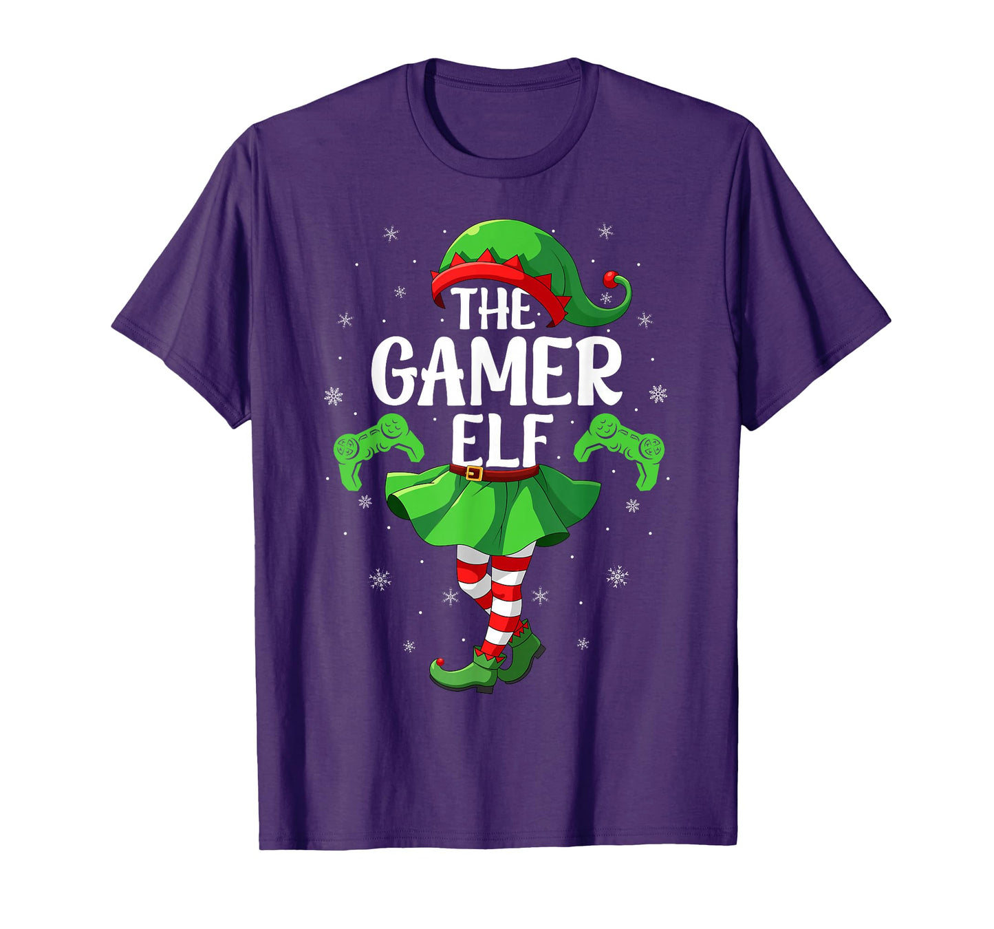 Gamer Elf Christmas Girls Women Elf Squad Xmas Family T-Shirt