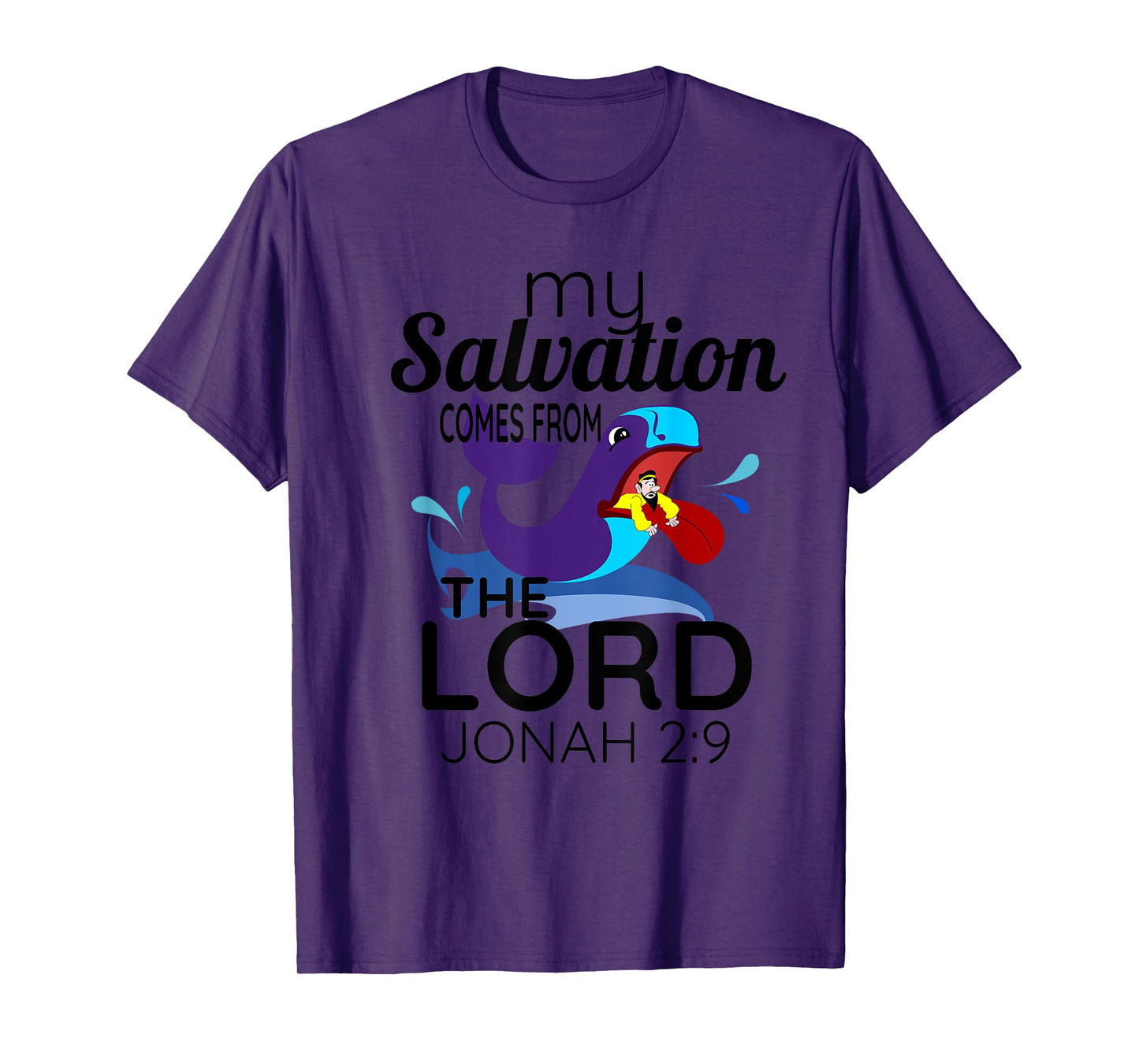 Christian Faith Bible Scripture Verse Jonah Whale T Shirt T-Shirt