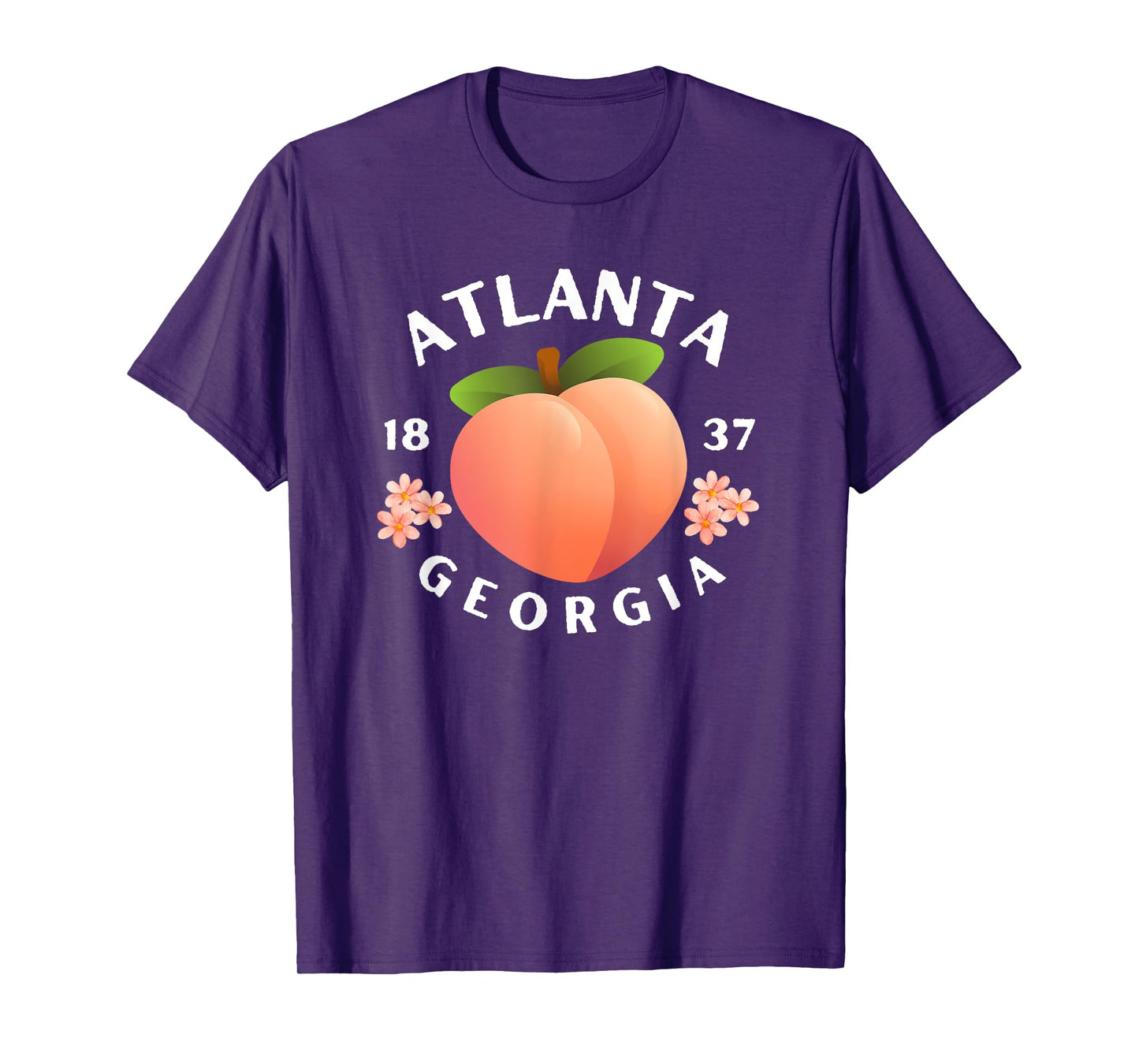 Atlanta Georgia est. 1837 Flowers Peach State T-Shirt
